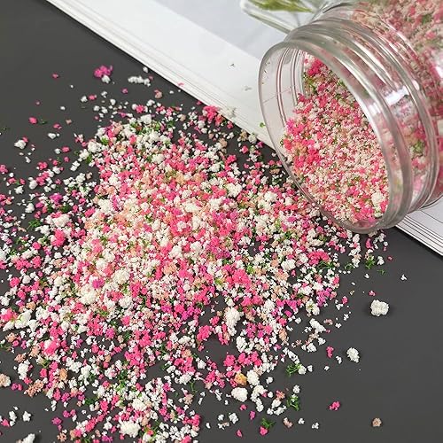 Miniatura 6 de Paquete de 4 modelos de flores de cachemira en polvo verde de flores falsas, paisaje artístico, mesa de arena artificial de bricolaje, construcción