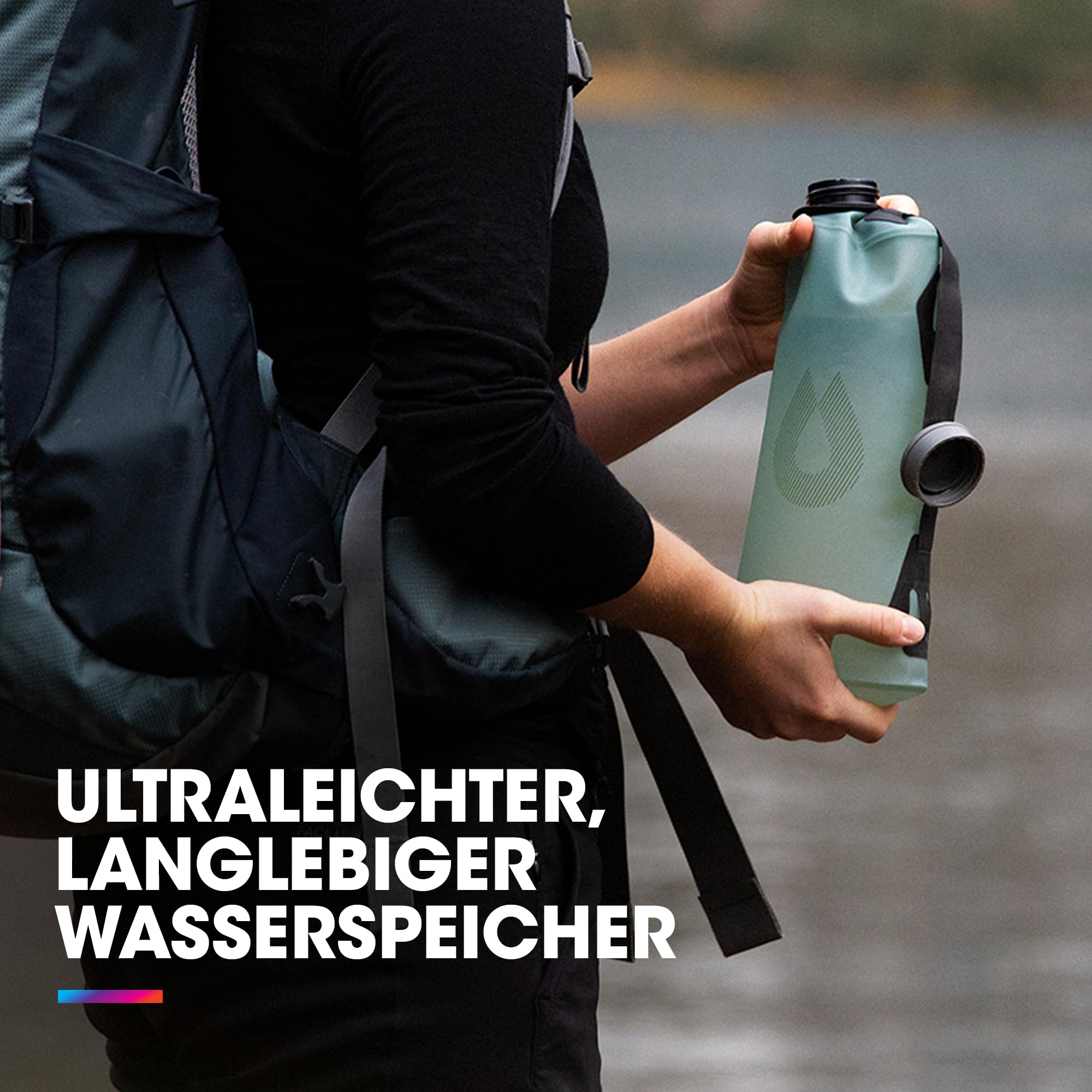 HydraPak Seeker (6L) Faltbarer Wasserspeicher, BPA- und PVC-frei, Camping-Trinkbehälter, 6 l