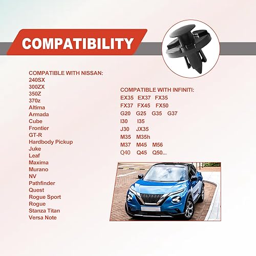 Miniatura 4 de 20 clips de retención universales para guardabarros compatibles con Nissan Infiniti 01553-09321 Mitsubishi MR328954 Chrysler Dodge MR328954 Fender