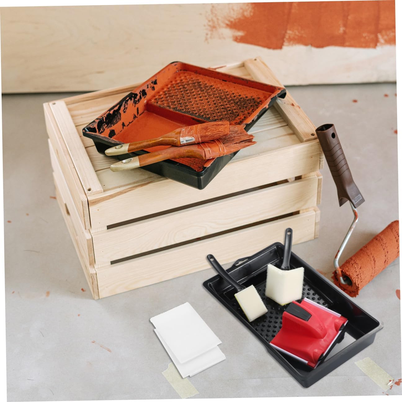 2pcs Paint Edger Pads Flocking Edger Tool Refills for Ceiling Painting Replacement Pads Easy to Use