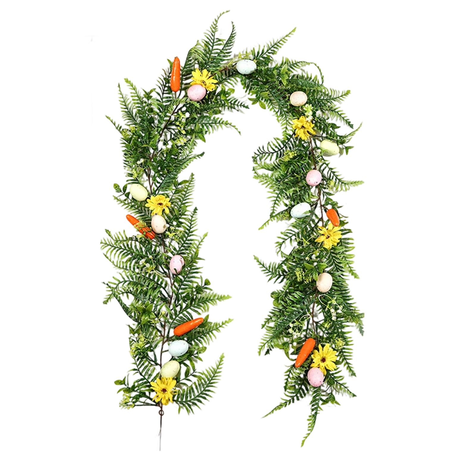 Tsophreniq Artificial Easter Vine with Colorful Eggs Flexible Hanging Decor for Home Parties Holiday Party Decorations