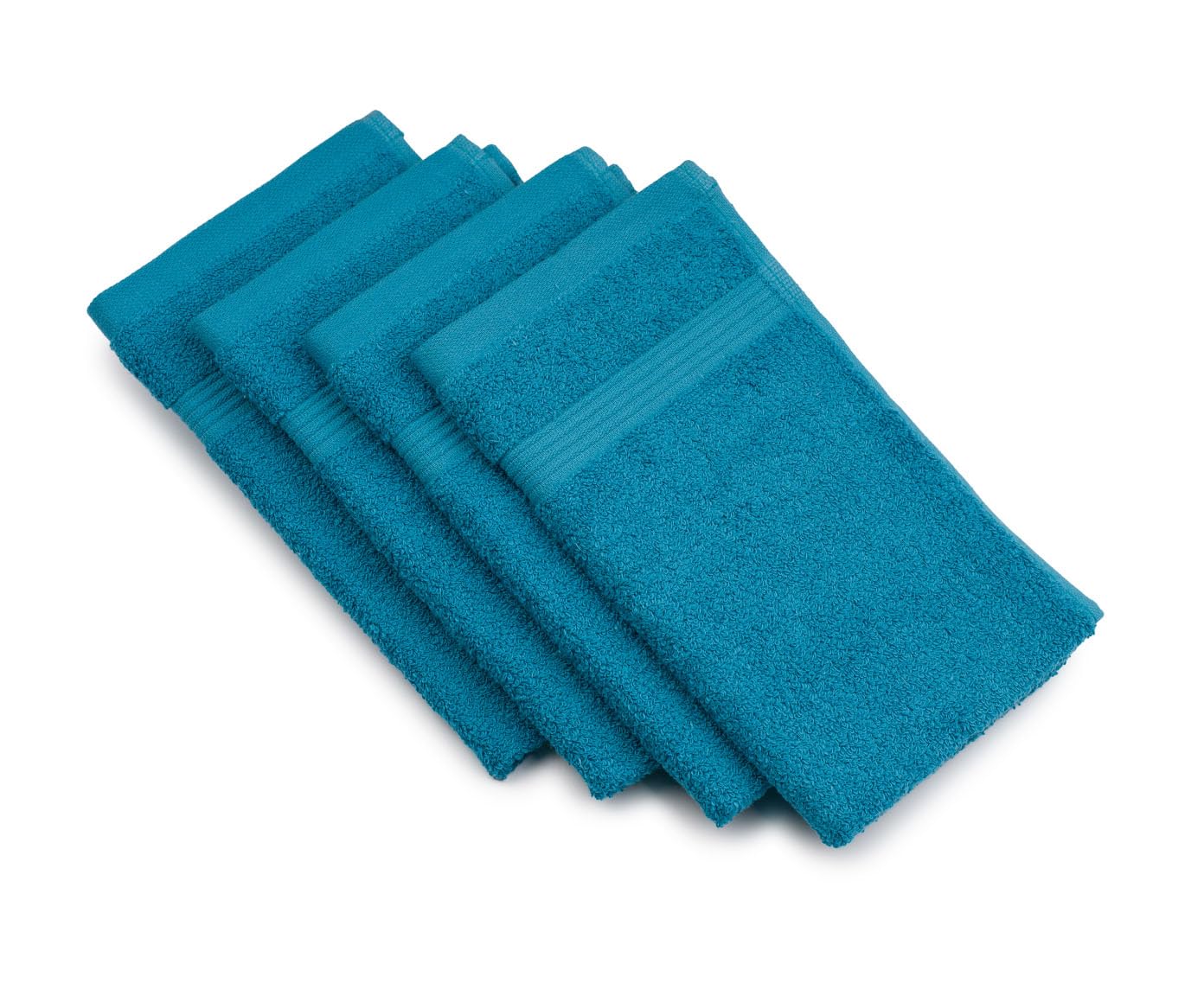 Gözze - Essui-mains New York, lot de 4, douces et absorbantes, 100% coton, 30 x 50 cm - Lagune