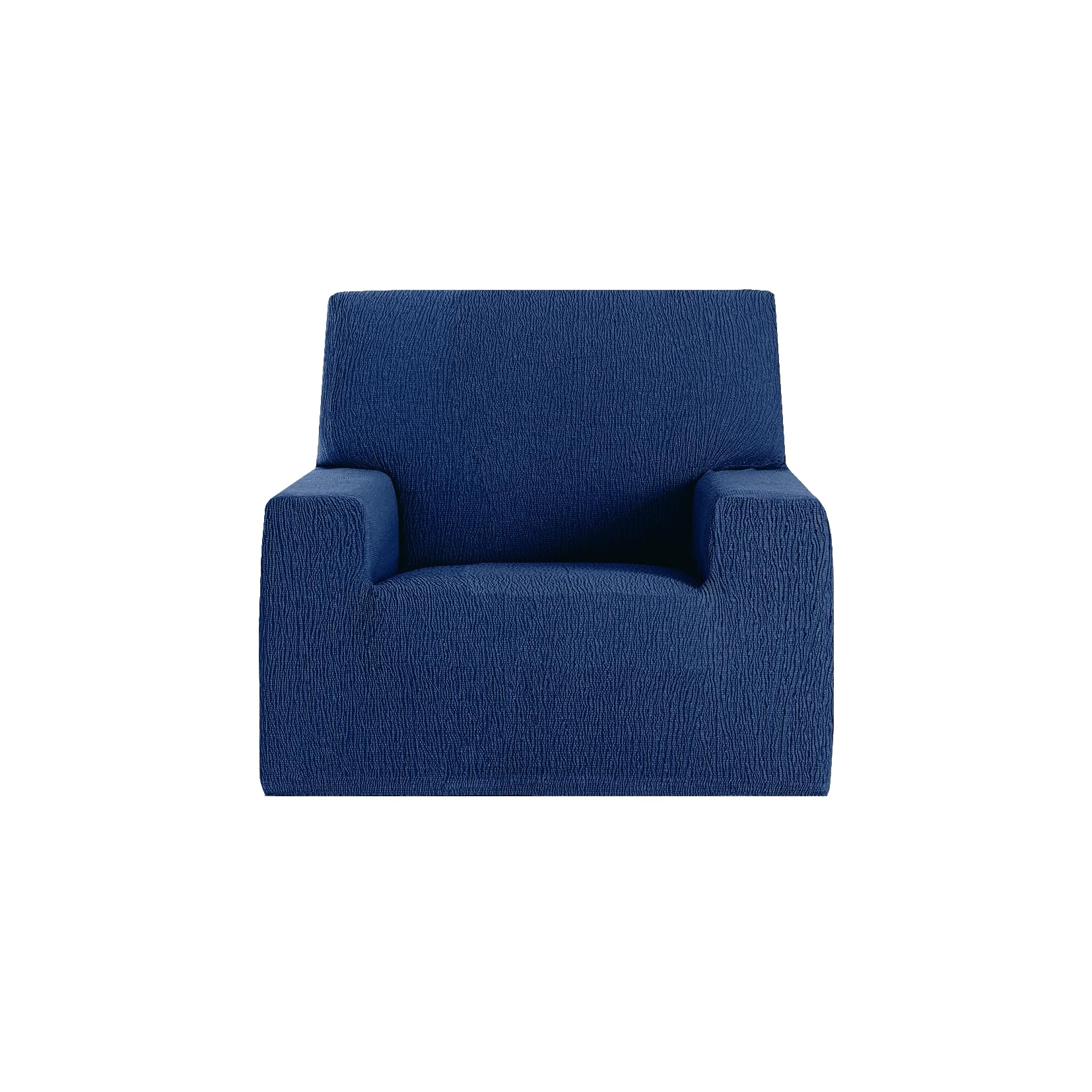 GFD - Funda Sofa 1 Plaza Ajustable 70-110cm, Funda Sillon Butaca Relax Cubre Sofá Elástica Antimanchas Lavable, Fundas Cubre Sofá Duradera Perros Gatos Mascotas (Azul, 1 Plaza)
