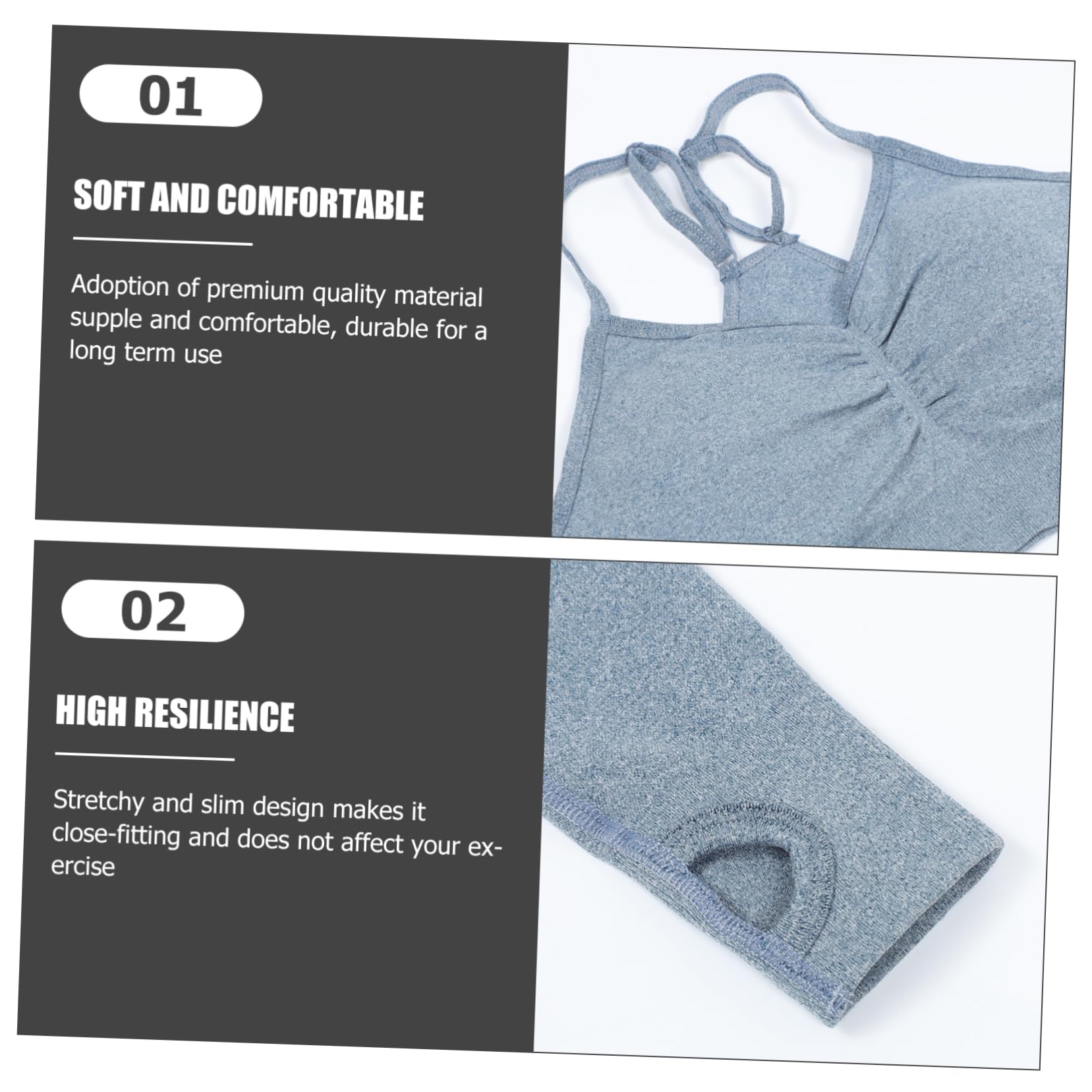 Beaupretty Yoga pour Femme Leggings Haute sans Coutures à Manches Longues Survêtement Élastique pour Sport Et Fitness