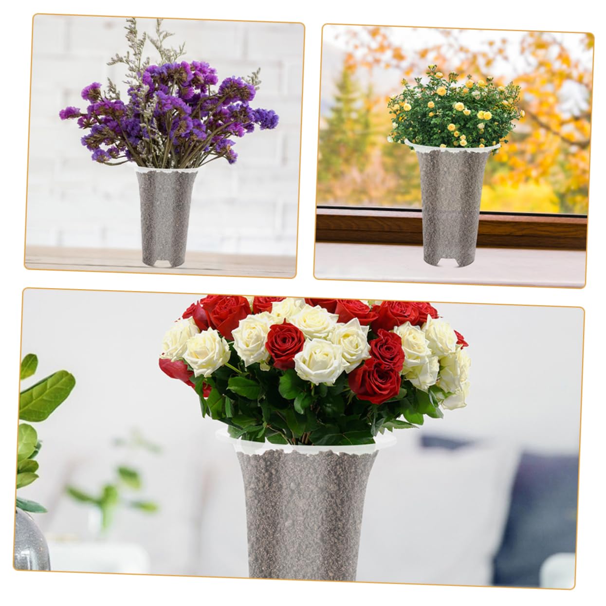 Pots D’orchidées en Plastique Blanc 8 Pièces, Pots de Pépinière