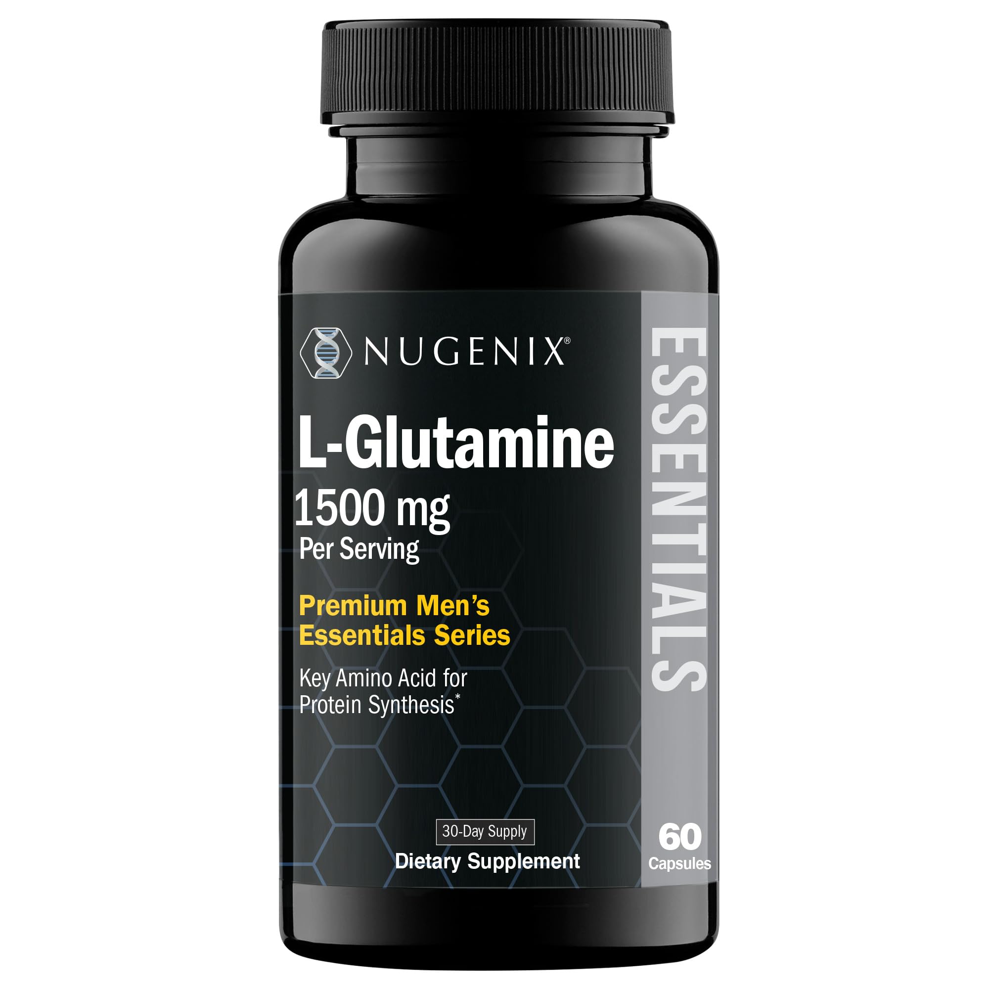 Nugenix Essentials L-Glutamine, 1500mg Botanical Glutamine Amino Acid, 60ct 60 Count (Pack of 1)