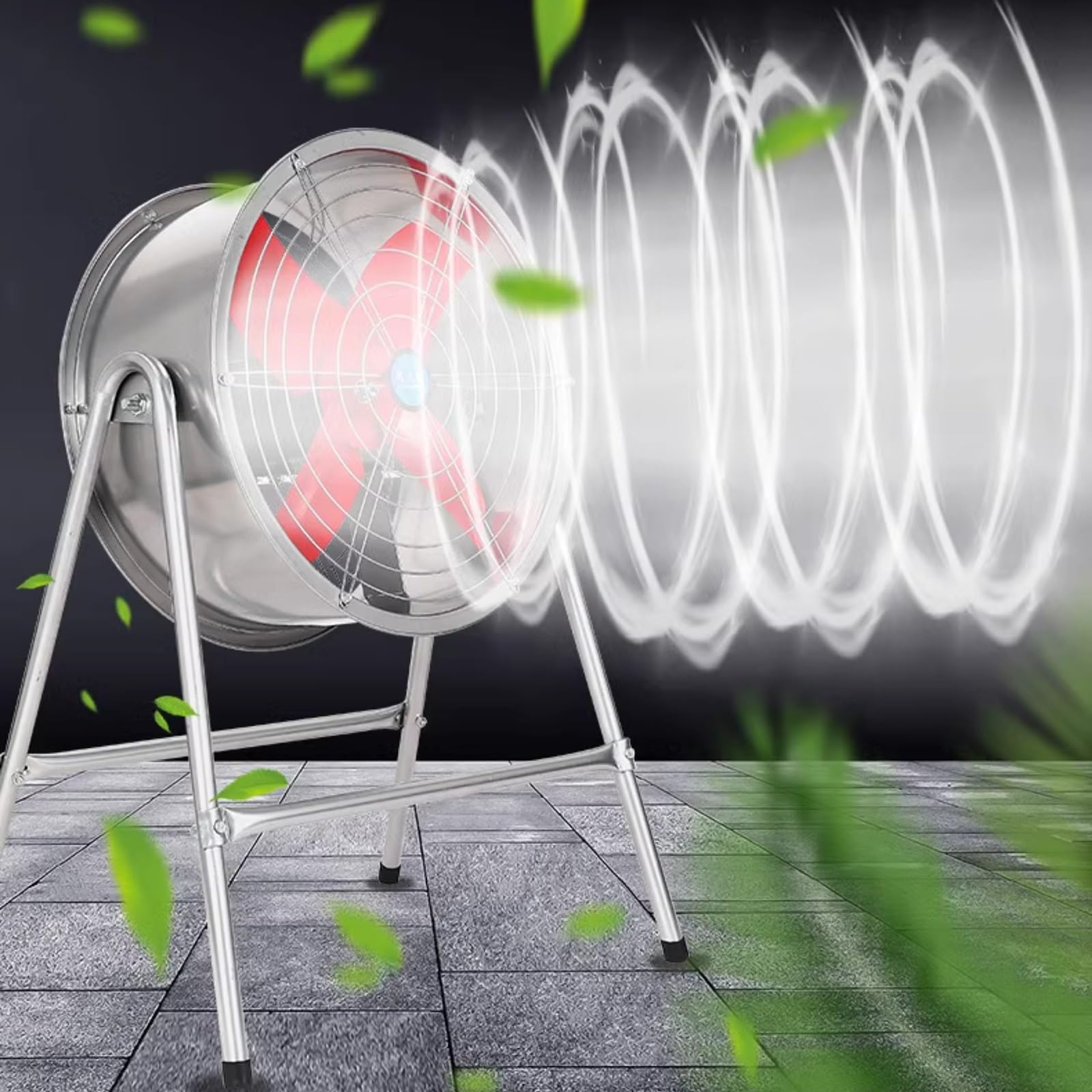 Ventilatore da pavimento industriale – Circolatore d'aria ad alta velocità per grandi spazi, ideale per magazzini, officine o garage, opzioni da 16/20/24 pollici, design durevole e potente