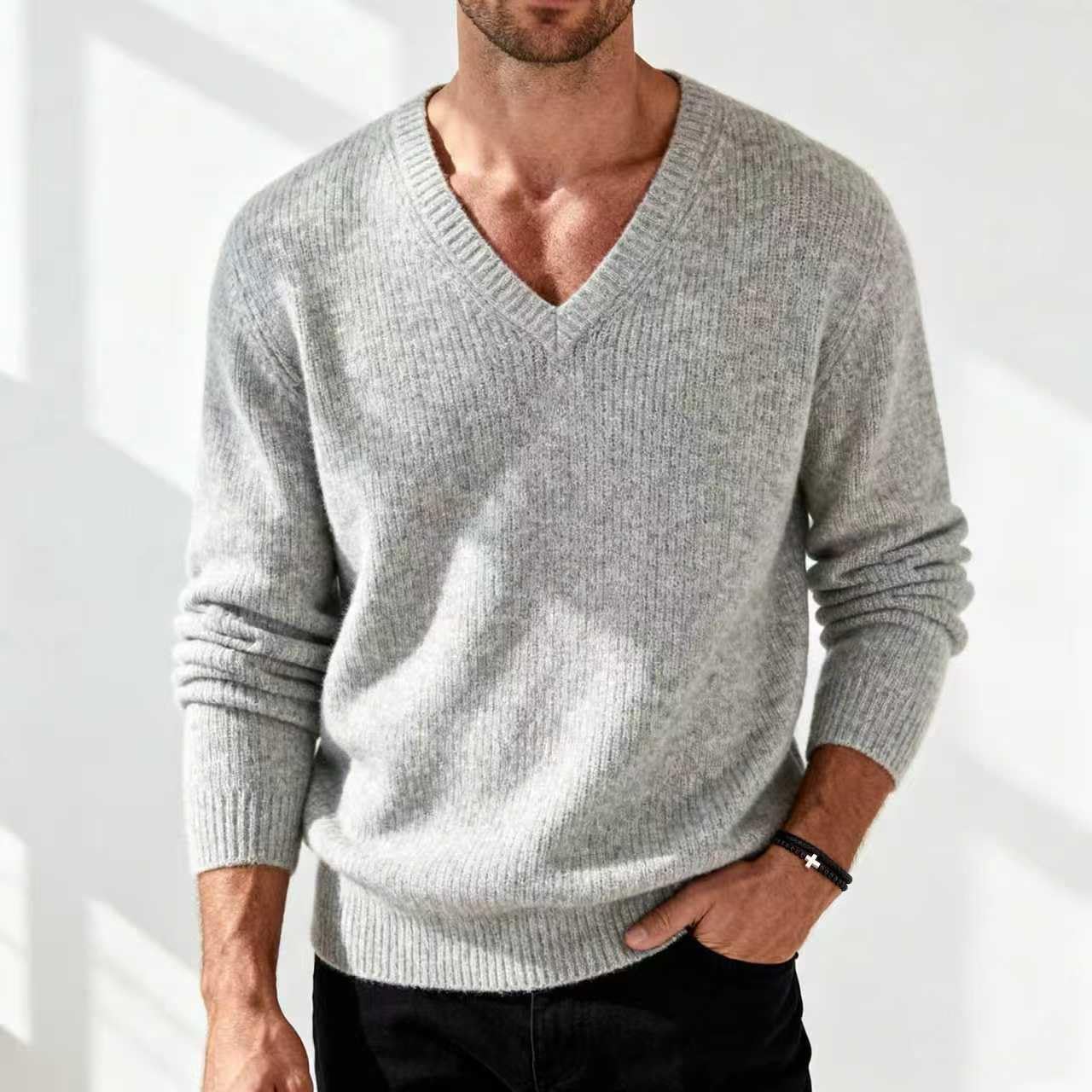 Mens Bracelet Cross, Black Braided Leather with Stainless Steel Cross & Onyx Bead Cuff Bracelet,7.5-9.5 Inch Fit for Dad, Brother, Son - Bible Verse Christian Religious Gift for Men - Image 6