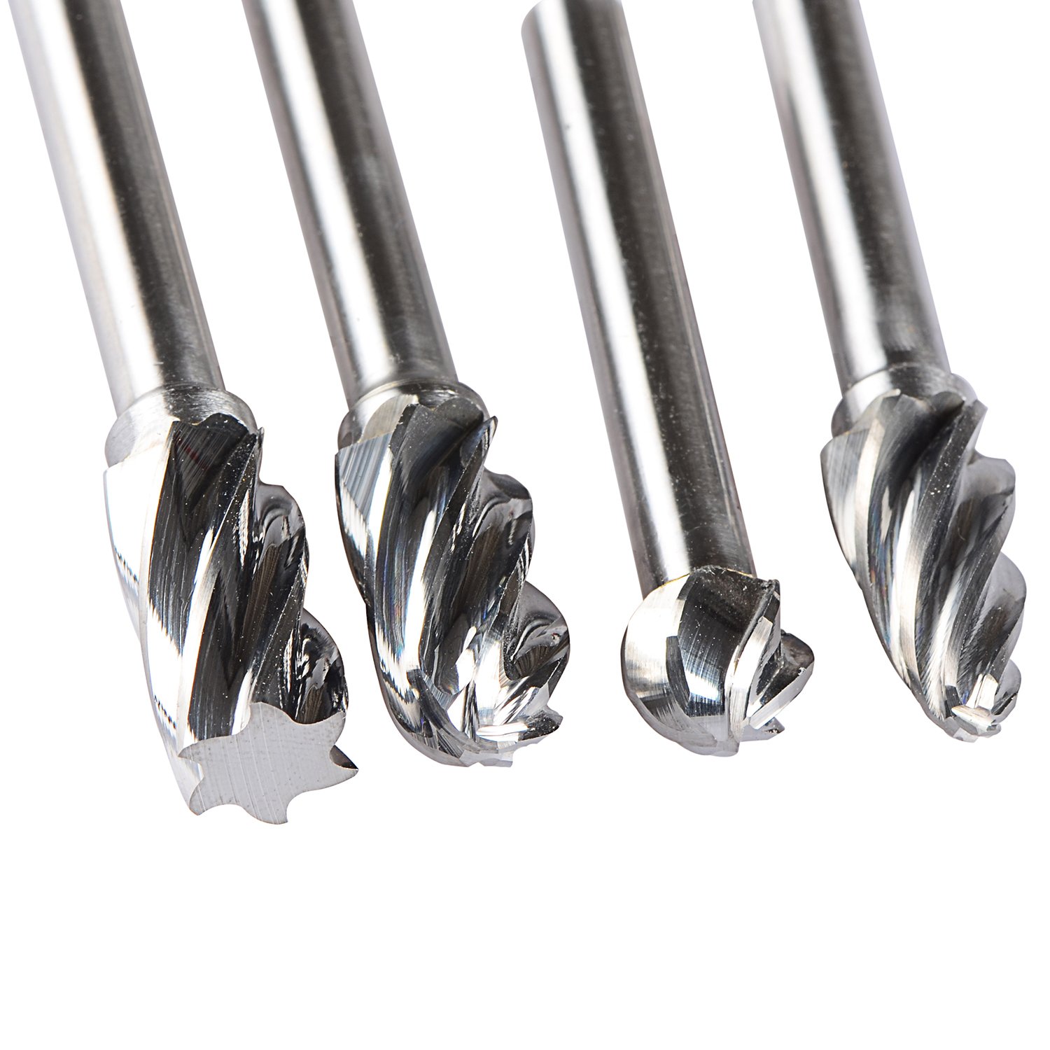 SpeTool Carbide Rotary Burr For Aluminum (Non-Ferrous) Poring And Polishing Bits (Non-Ferrous) 1/4 inch shank 4Pcs/Pack — Amazon image 4