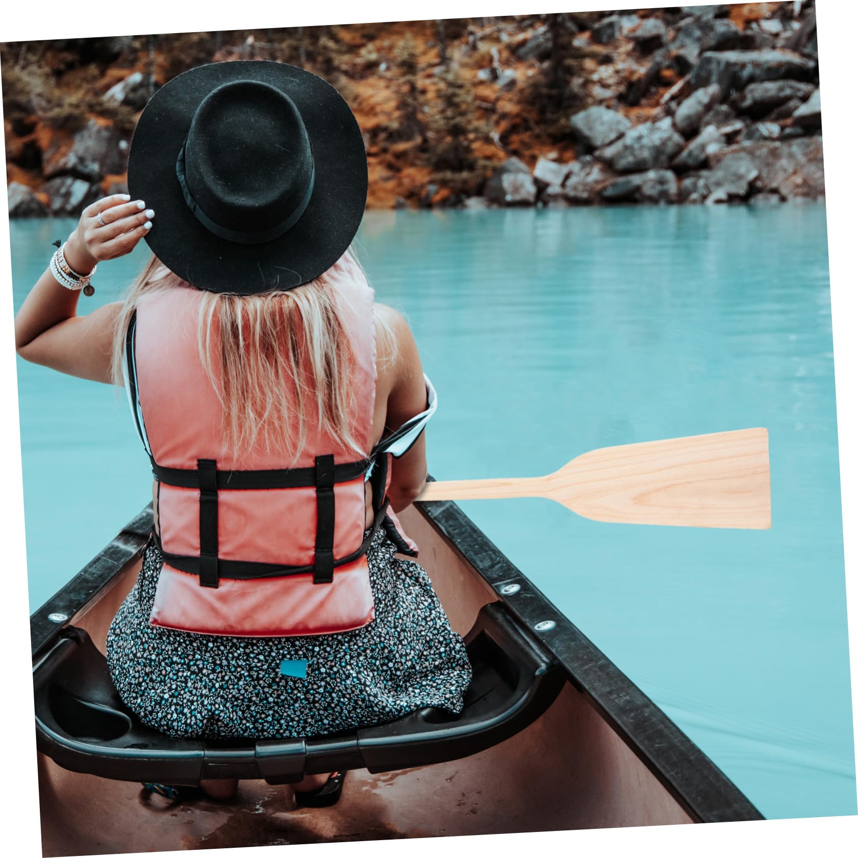 BELLIFFY Handmade Wooden for Boys and Girls Lightweight Boating for Canoeing and Rafting Sturdy and Ergonomic Design for Comfortable Grip for Water Activities