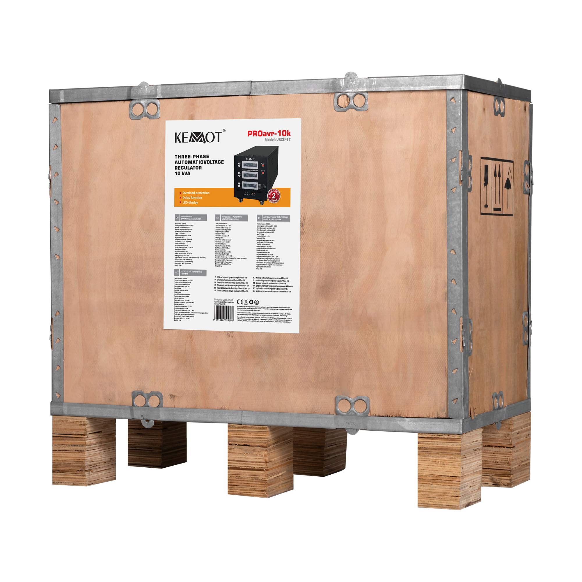 Kemot Automatischer dreiphasiger Spannungsstabilisator PROavr-10k 10000 VA URZ3437