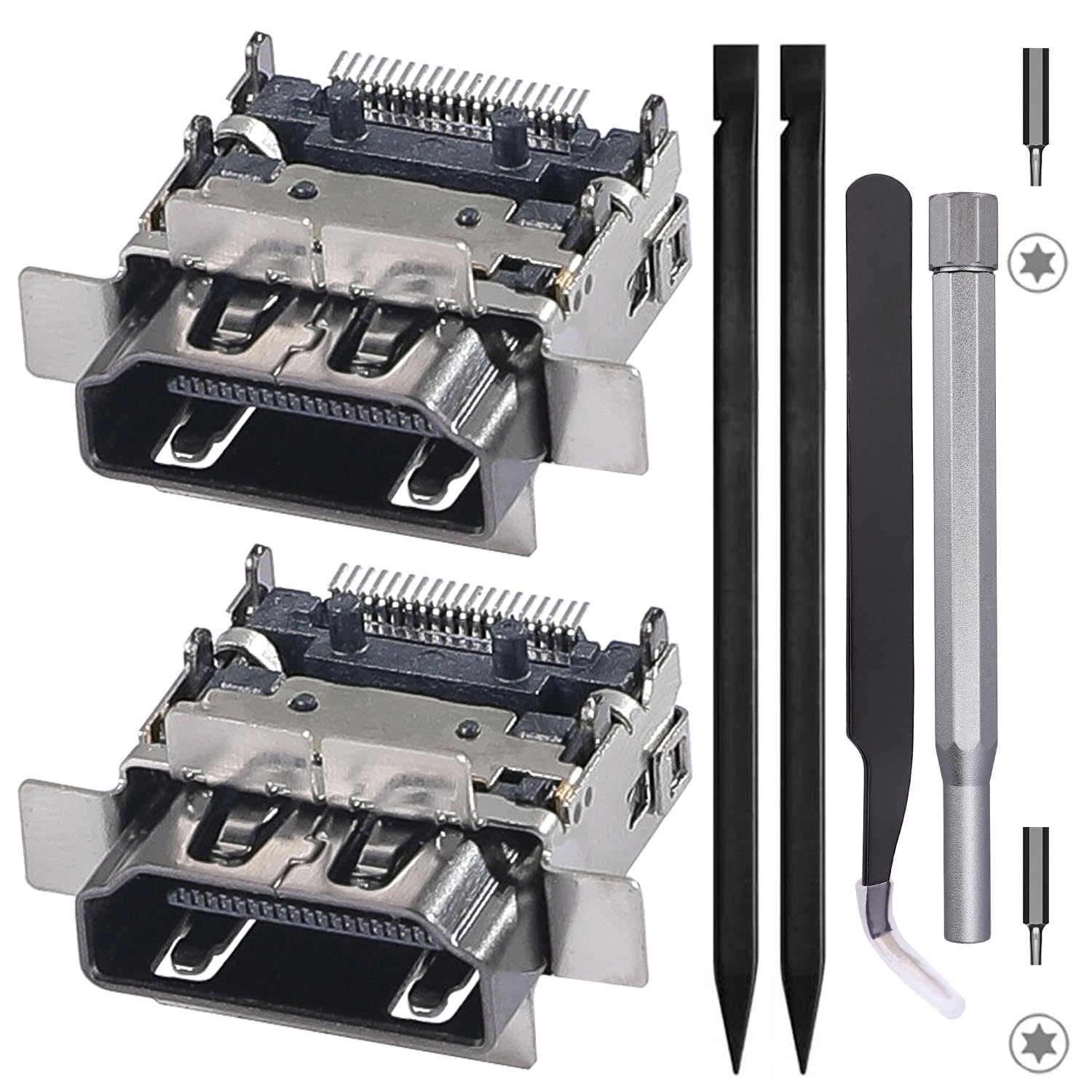 Ikpek 2 Pack Replacement HDMI Port for Xbox Series S Display Socket Jack Connector Replacement for XSS Console, Original OEM Quality with Tools