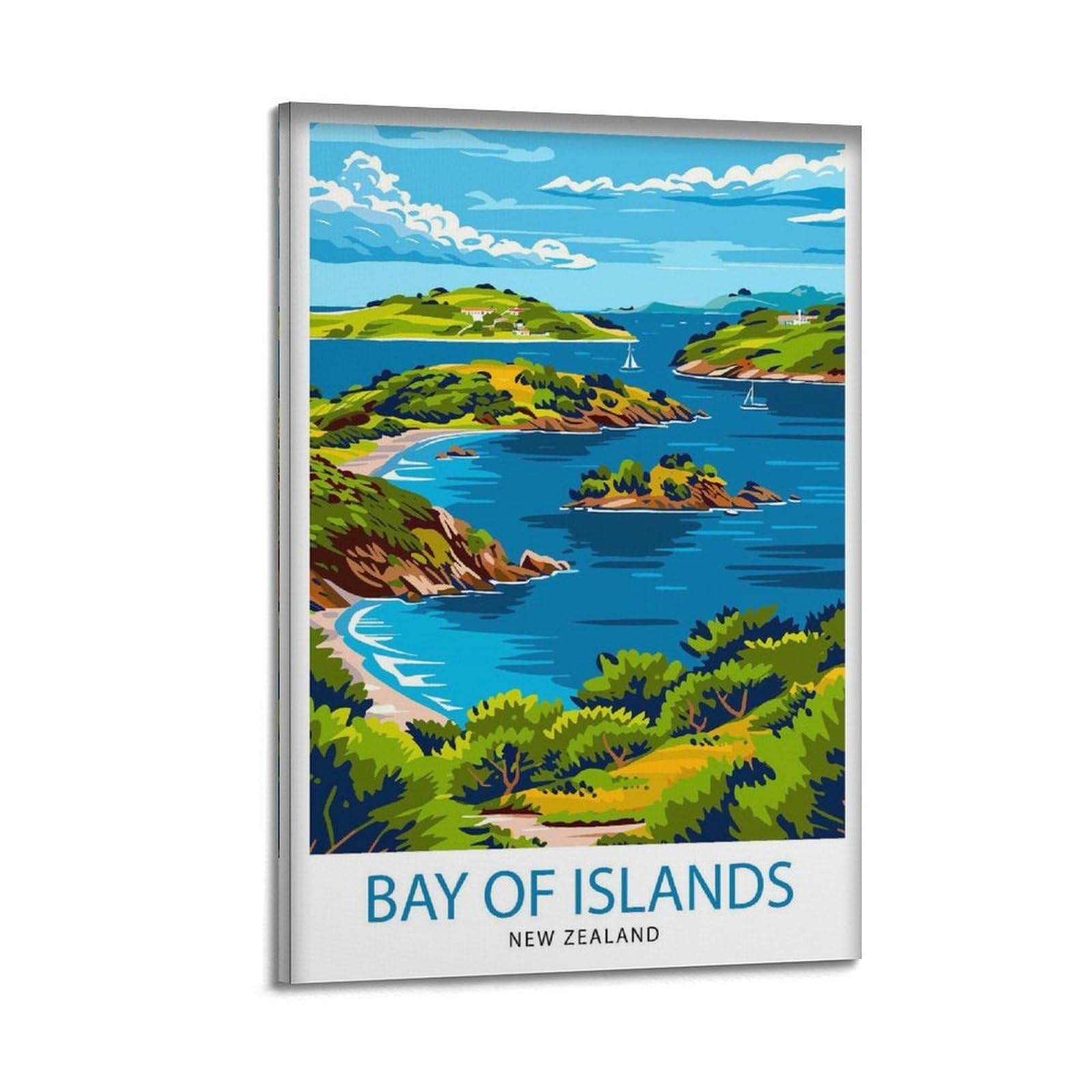 xiaoxiaoshen Bay of Islands New Zealand Travel_3 Canvas Poster Wall Art Prints Room Aesthetic Murals Bedroom And Living Decorations 12x18inch(30x45cm)