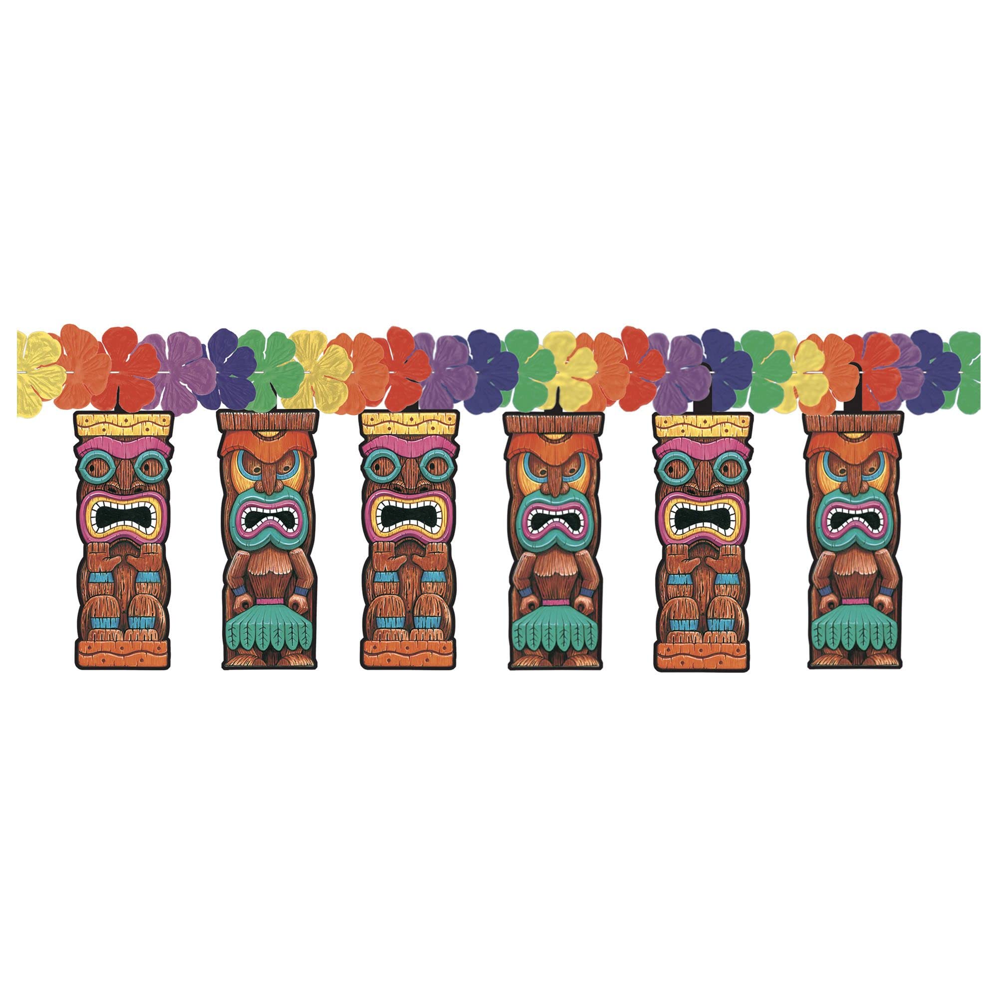 Amscan International 221310 2.2 m x 22 cm Hawaiian Tiki ghirlanda di fiori