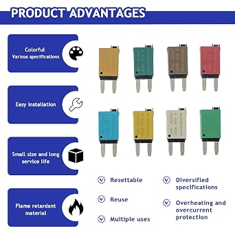 BOJACK ATM Manual Resettable Fuse Low Profile Mini Blade Fuses