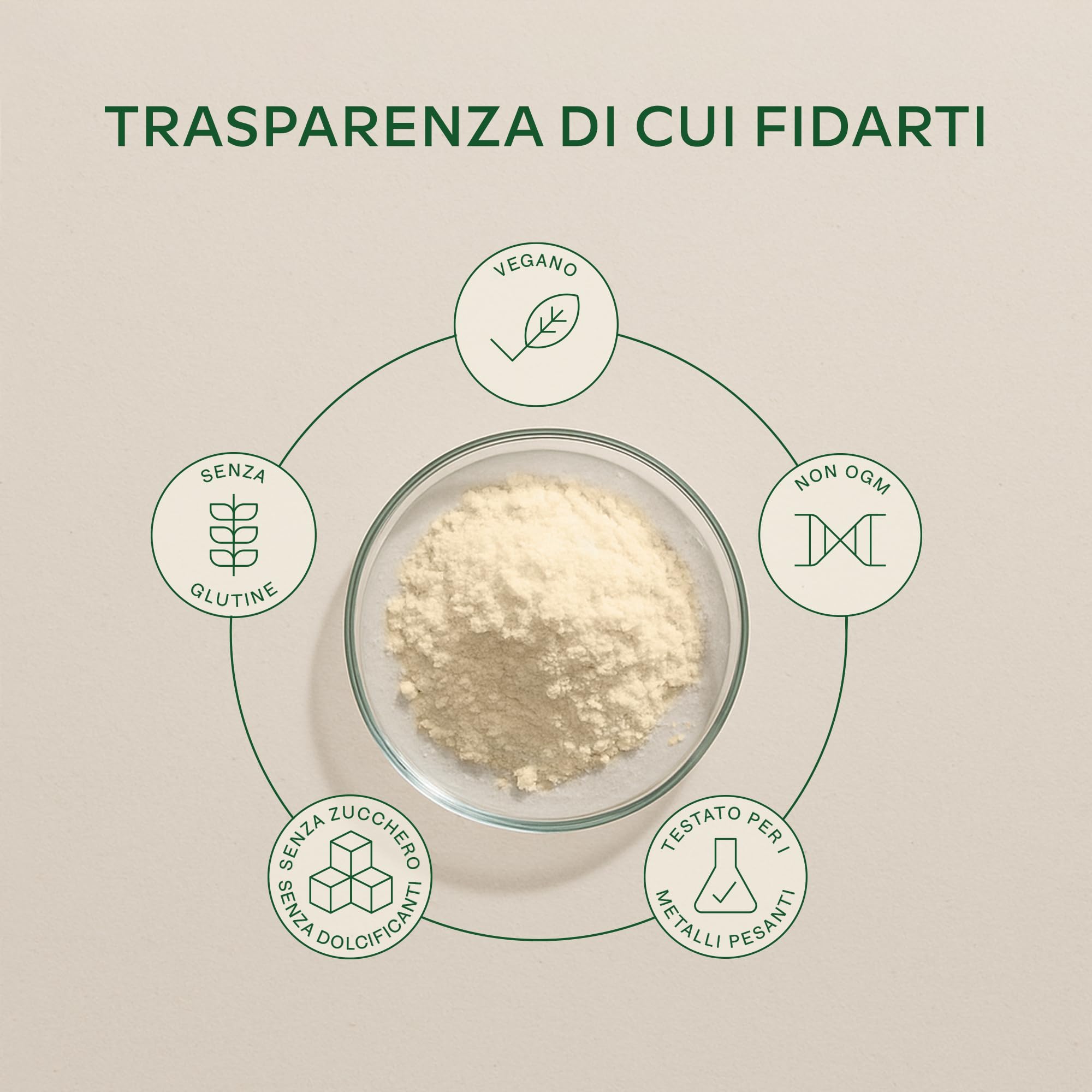 Proteine in Polvere Vegane Neutre 750g DIGEZYME® | 19g Proteine Vegetali da Riso, Pisello (Pea), Fava, Girasole, senza Lattosio, Zucchero, Edulcoranti, Glutine - 9 EEA e BCAA - Vegan Protein Powder