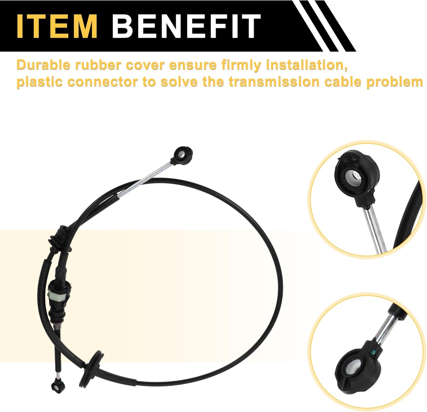 Automatic Transmission Gear Shifter Cable for Ford F-150 1992-1997 for Ford F-250 1992-1997 Auto Trans Gear Shift Control Lever Cable Metal Black