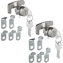 L-1172C Mailbox Lock, C9100, 2 Sets w/ 3 Keys & 6 Tabs | Includes 6 Shaped Cam Tabs for Adjustable Rotation, 3 Keys Per Set, 2 Sets Total, Fits USPS Mailbox Key Lock