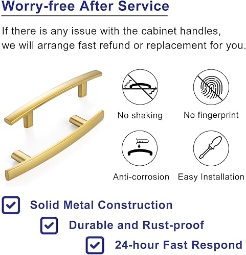 Miniatura 6 de Tirador Caroline ZP2204 con barra curvada de latón antiguo con orificios centrales de 3 pulgadas, tirador de gabinete de cocina, paquete de 10,