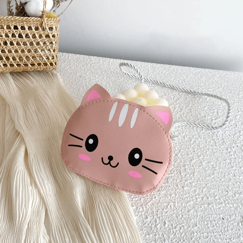 Uroczy kot torba crossbody dziecięce mini torebki dziewczęce skóra PU mała torba na ramię torby crossbody portmonetka portfel
