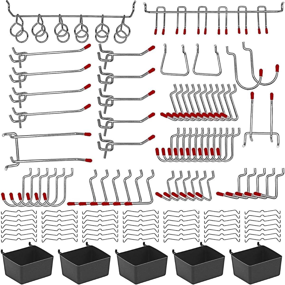 Kit de accesorios para tablero perforado para banco de trabajo, 114 piezas (WB114A)