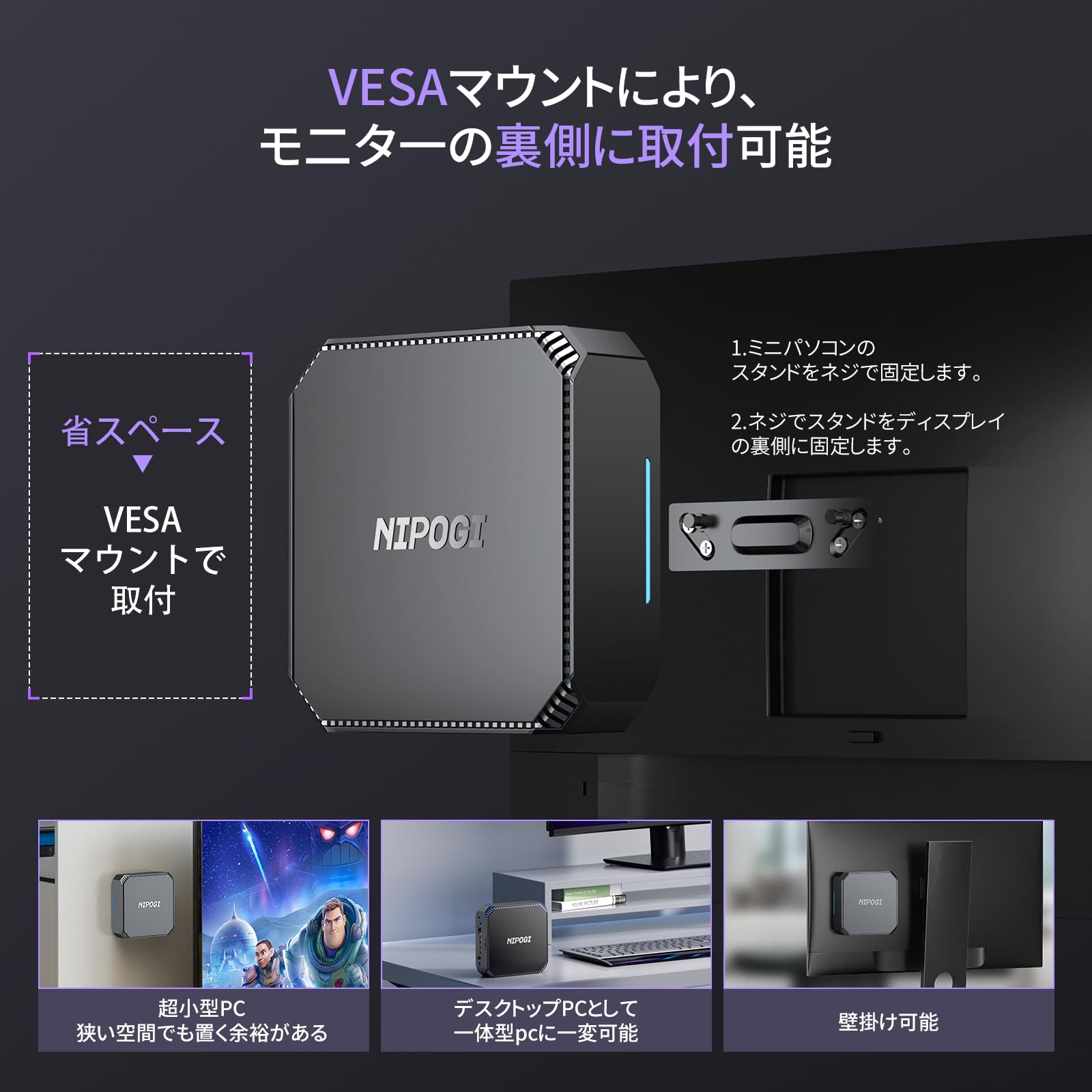 Amazon.co.jp: ミニPC n100 Intel 第12世代 Alder Lake N100 minipc