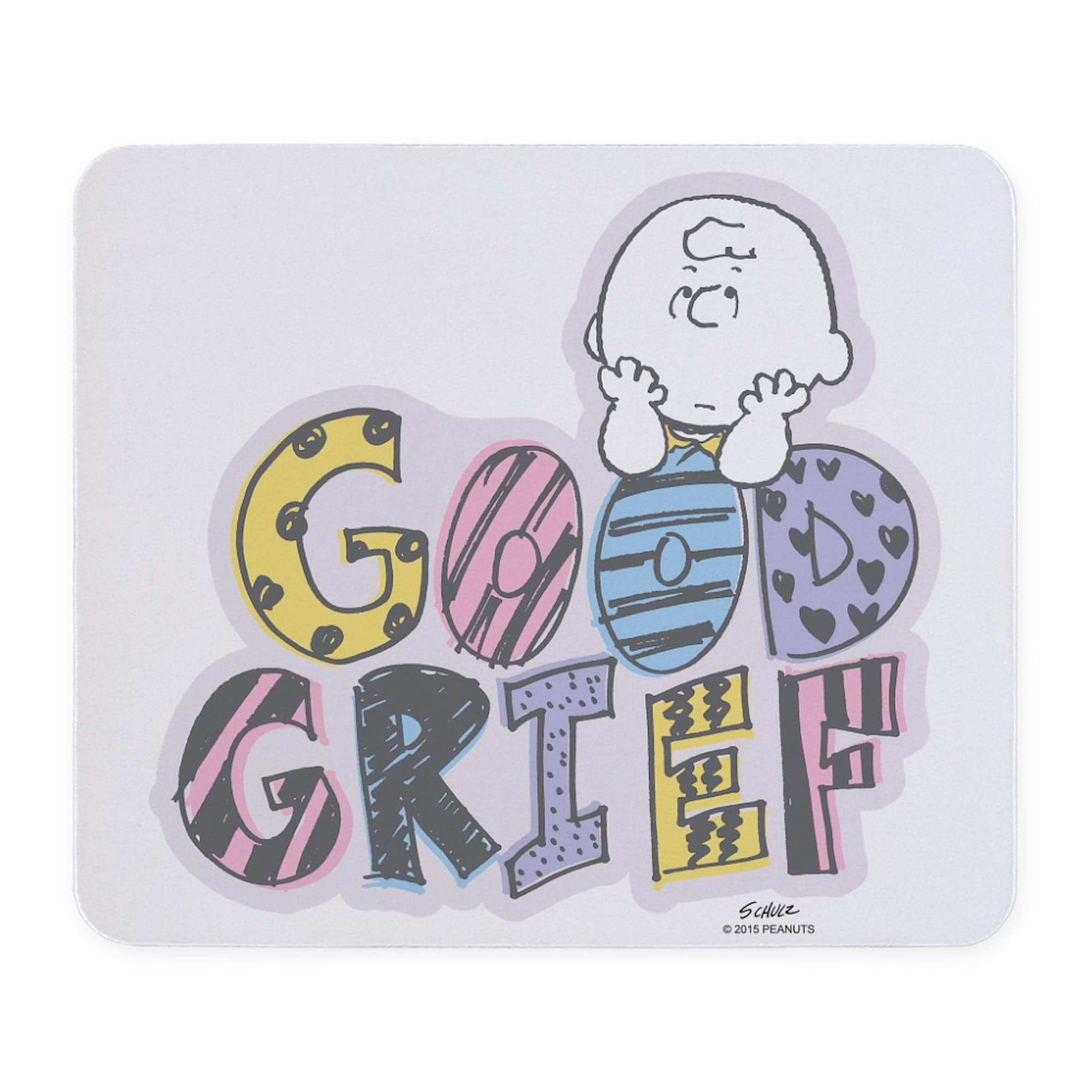 CafePress Charlie Brown Good Grief Mousepad Non-Slip Rubber Gaming Mousepad