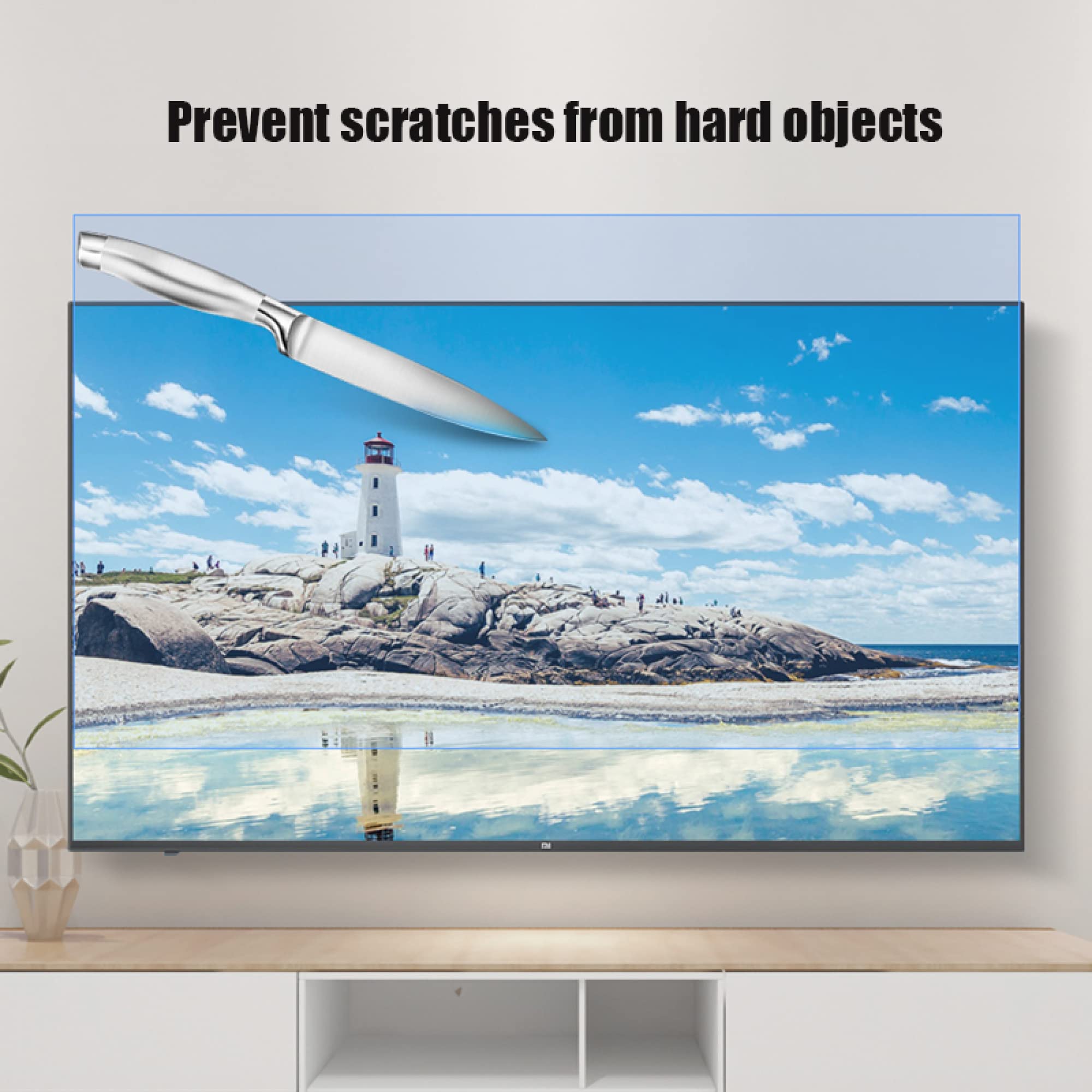 Pellicola protettiva opaca antiriflesso per schermo TV anti luce blu/filtro schermo ultra trasparente per alleviare l'affaticamento degli occhi adatto per monitor LCD/TV e PC/Mac/A / 32 Inches 698x