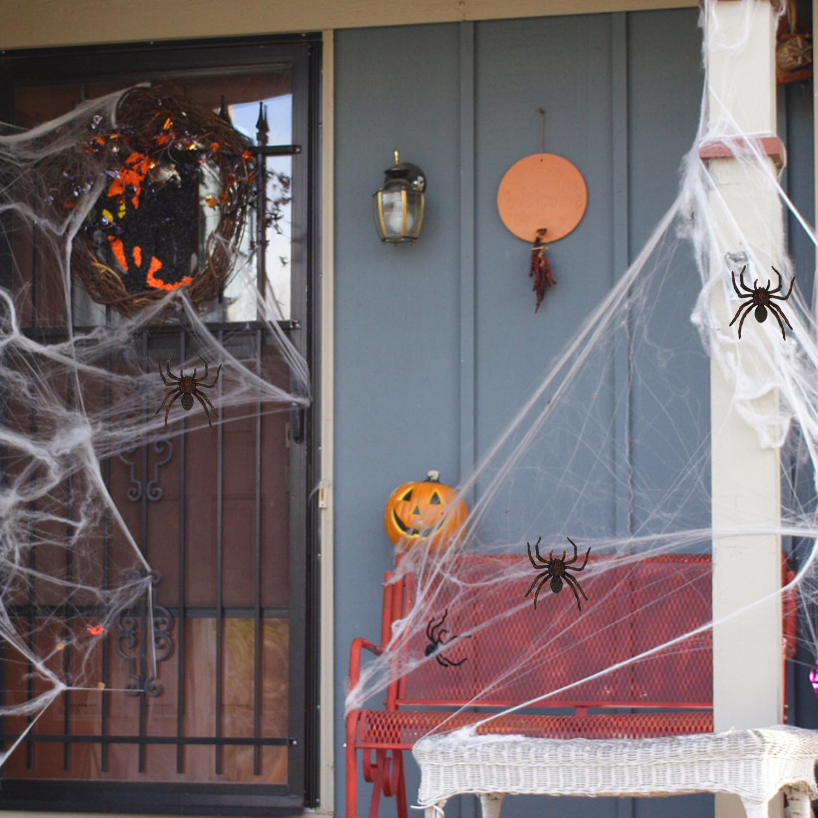 Uonlytech 18 Pcs Araignée Décorative d'halloween Géante en PVC