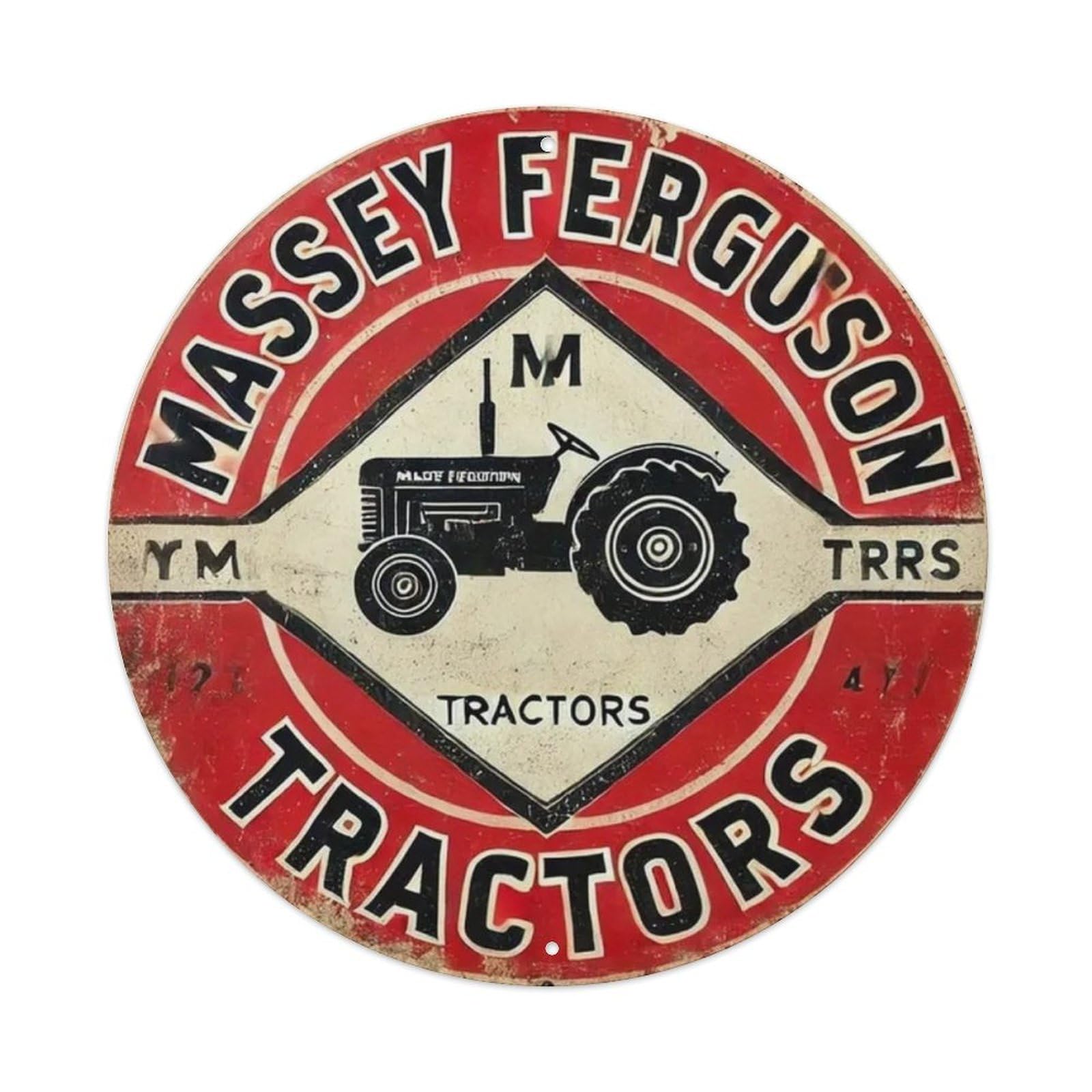 Igtefte Vintage Tractor Tin Sign Style Home Bar Garden Wall Plaque Decor Metal Poster 8X8 Inch