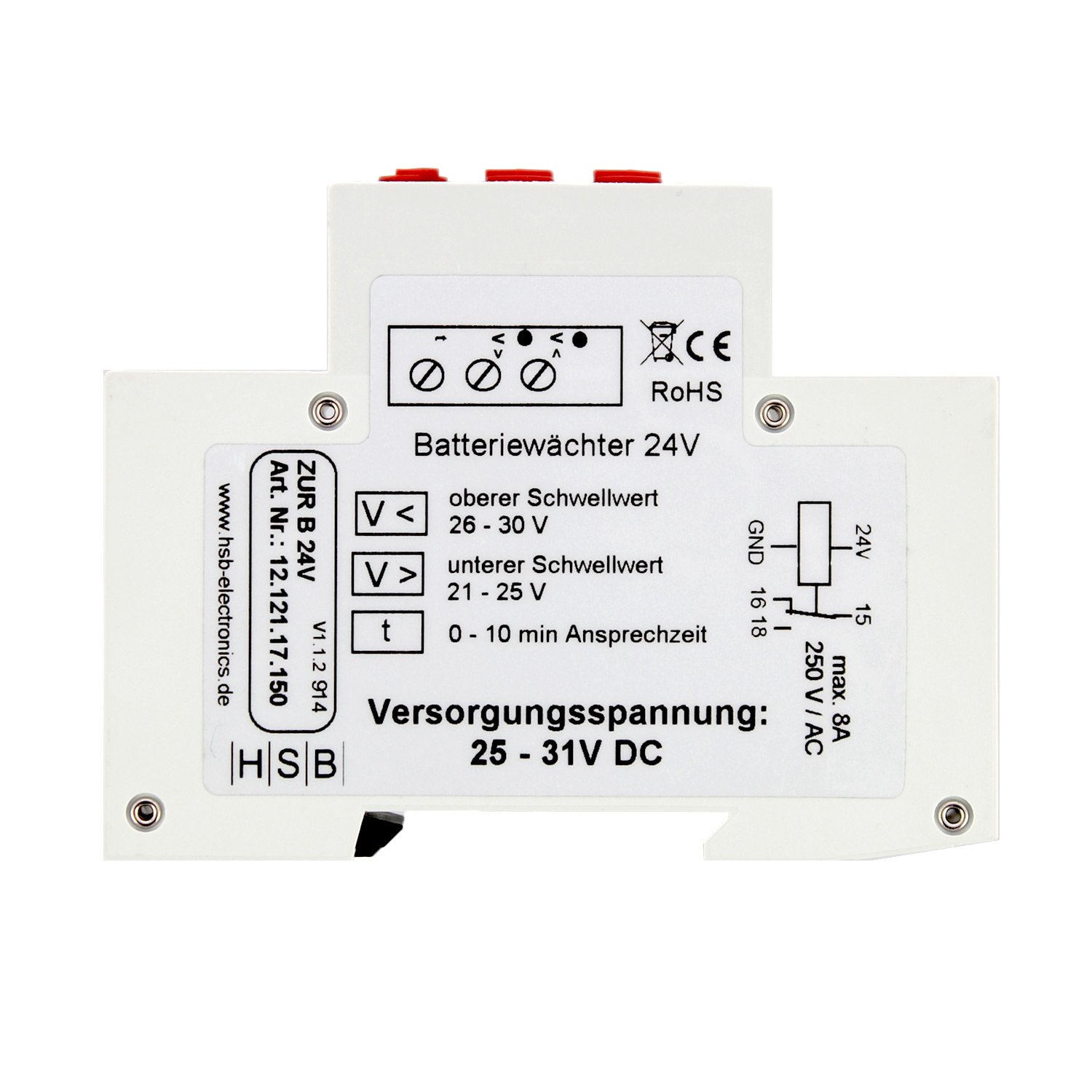 Offgridtec© Spannungsüberwachung 24V - Tiefenentladeschutz Überspannungsschutz
