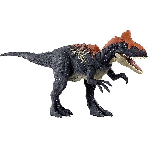Jurassic World Toys Camp Cretaceous Sound Strike Cryolophosaurus Medium-size Dinosaur Figure, Strike Action, Sounds, Movable Joints, Ages 4 Years Old & Up