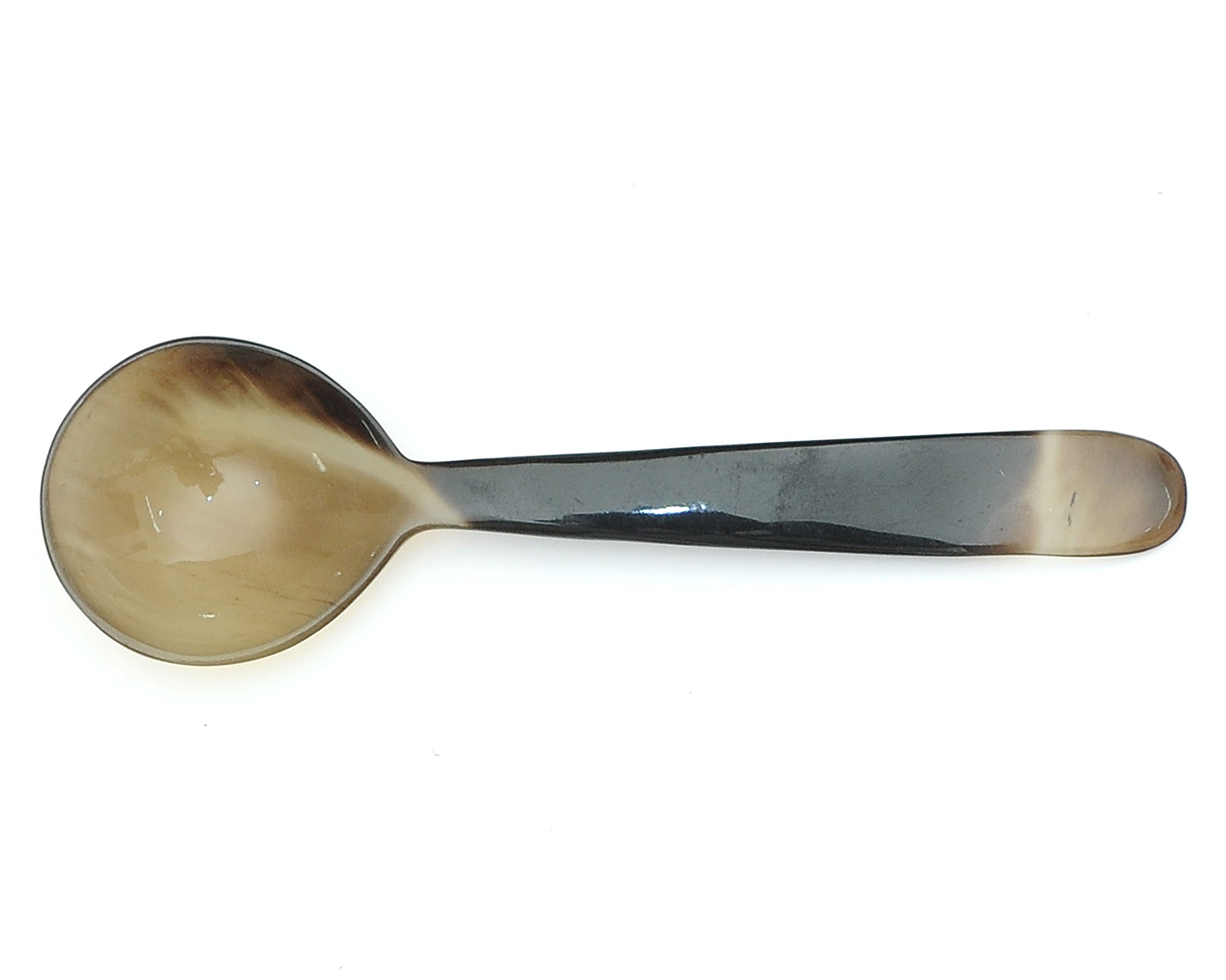 1 Piece Handcrafted Unique Vietnamese Buffalo Horn Round Dinning Dinner Rice Soup Spoon