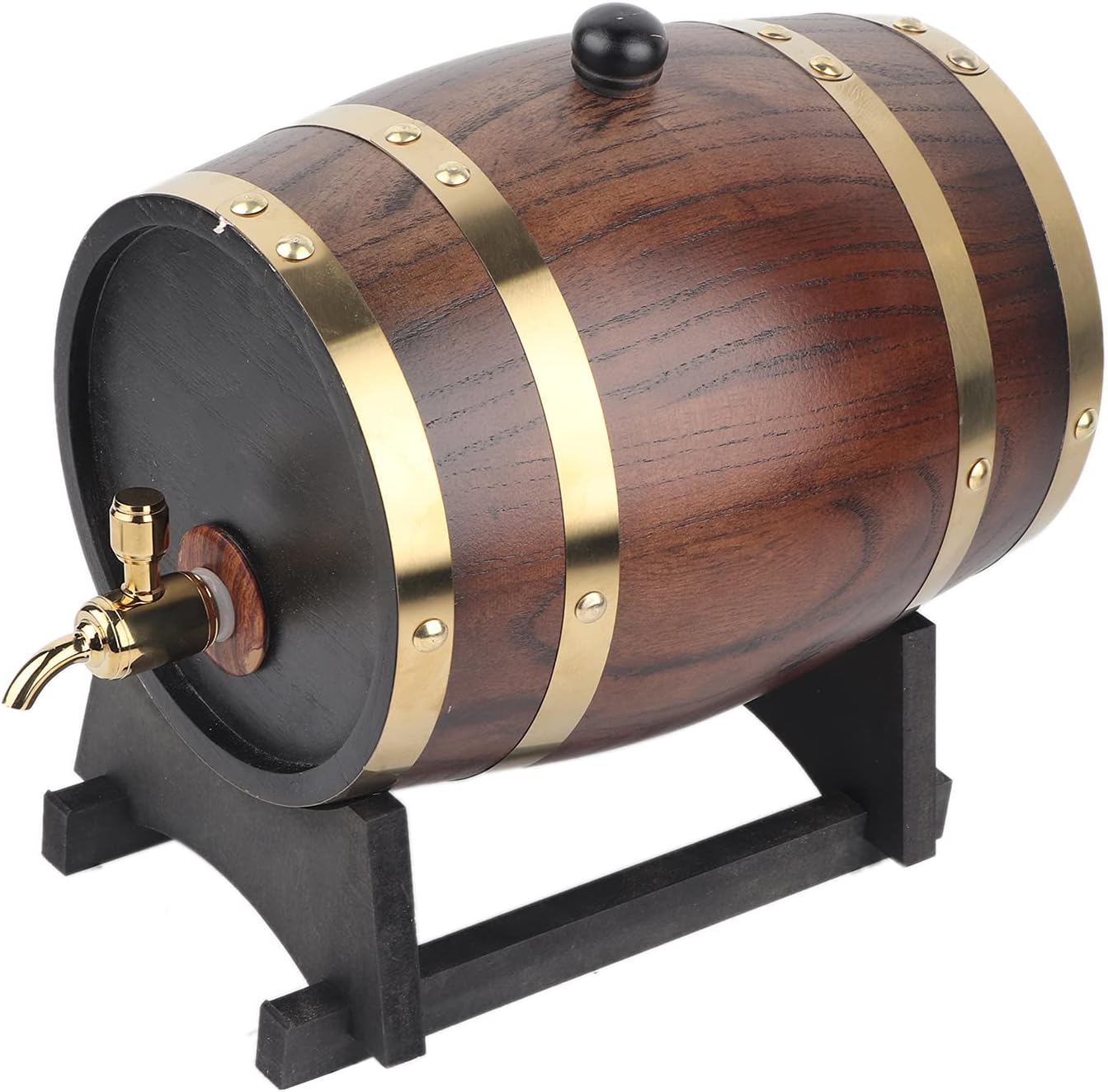 Charred Mini Keg for Cocktail Aging,3L Oak Barrel with Faucet, Bourbon, Scotch, Whiskey, Gin, Hot Sauce - Home Bar Decor, 3L Oak Barrel with Faucet, Charred Mini Keg for Cowhiskey barrel bourbon