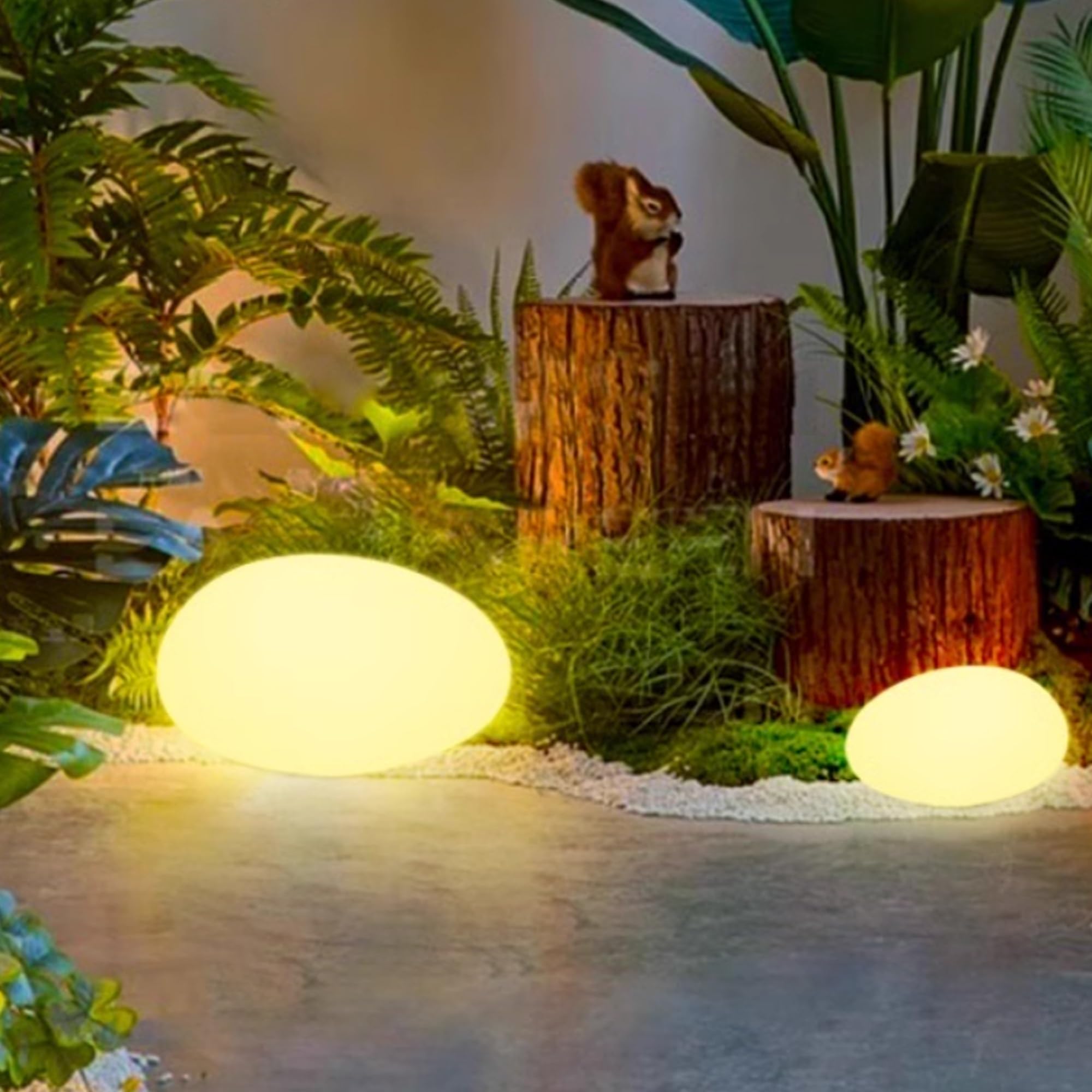 Luci solari per esterni, Lampade da esterno giardino luci per segnavia per portici anteriori, decorazioni per giardini, cortili, patio, vialetti, decorazioni per interni(40x30x16cm)
