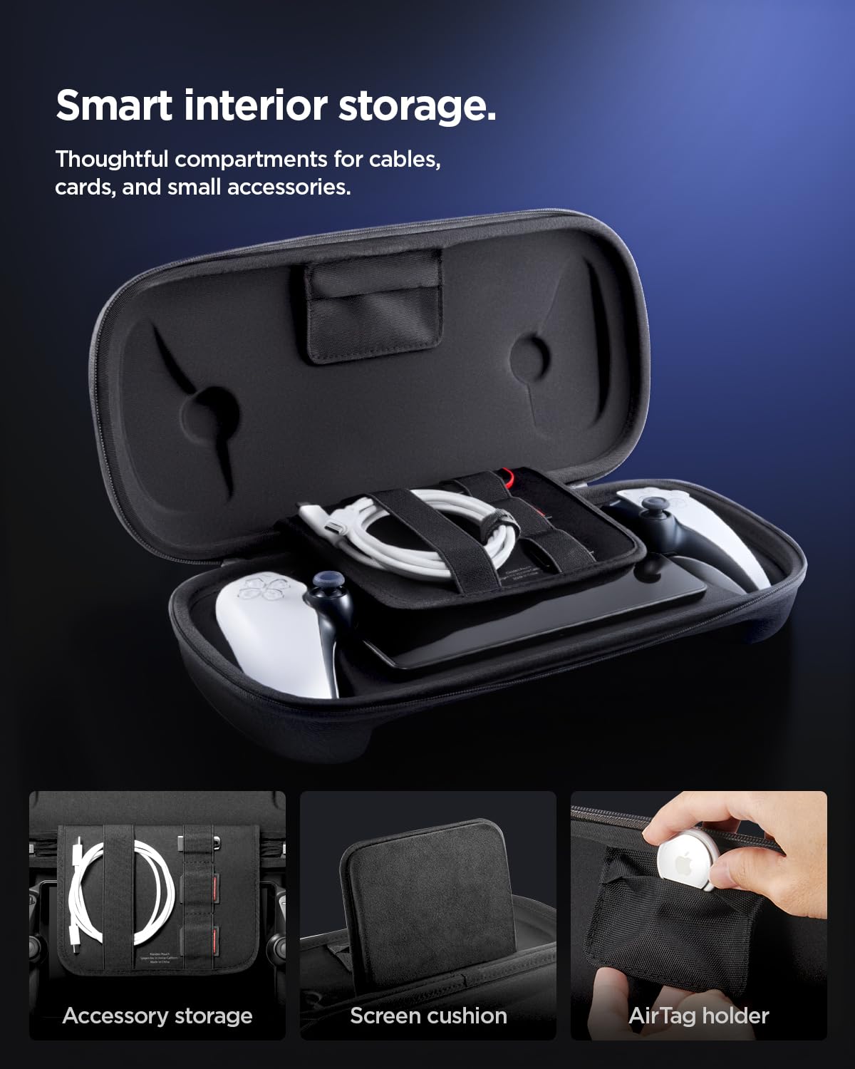 Spigen Klasden Tasche Kompatibel mit PlayStation Portal Remote Player Pouch Anthrazitgrau