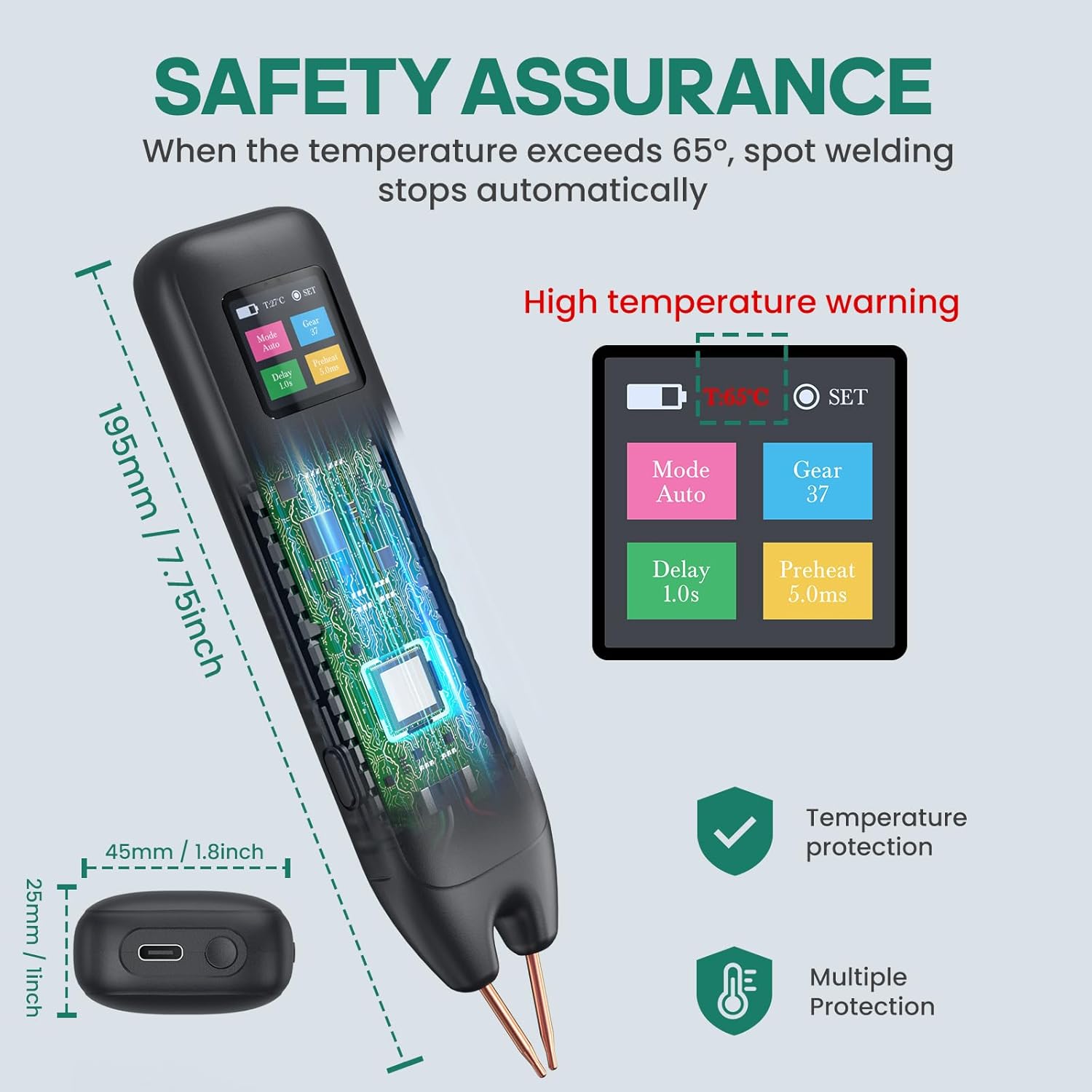 Sicherheitsmerkmale des VLOXO-Punktschweißgeräts