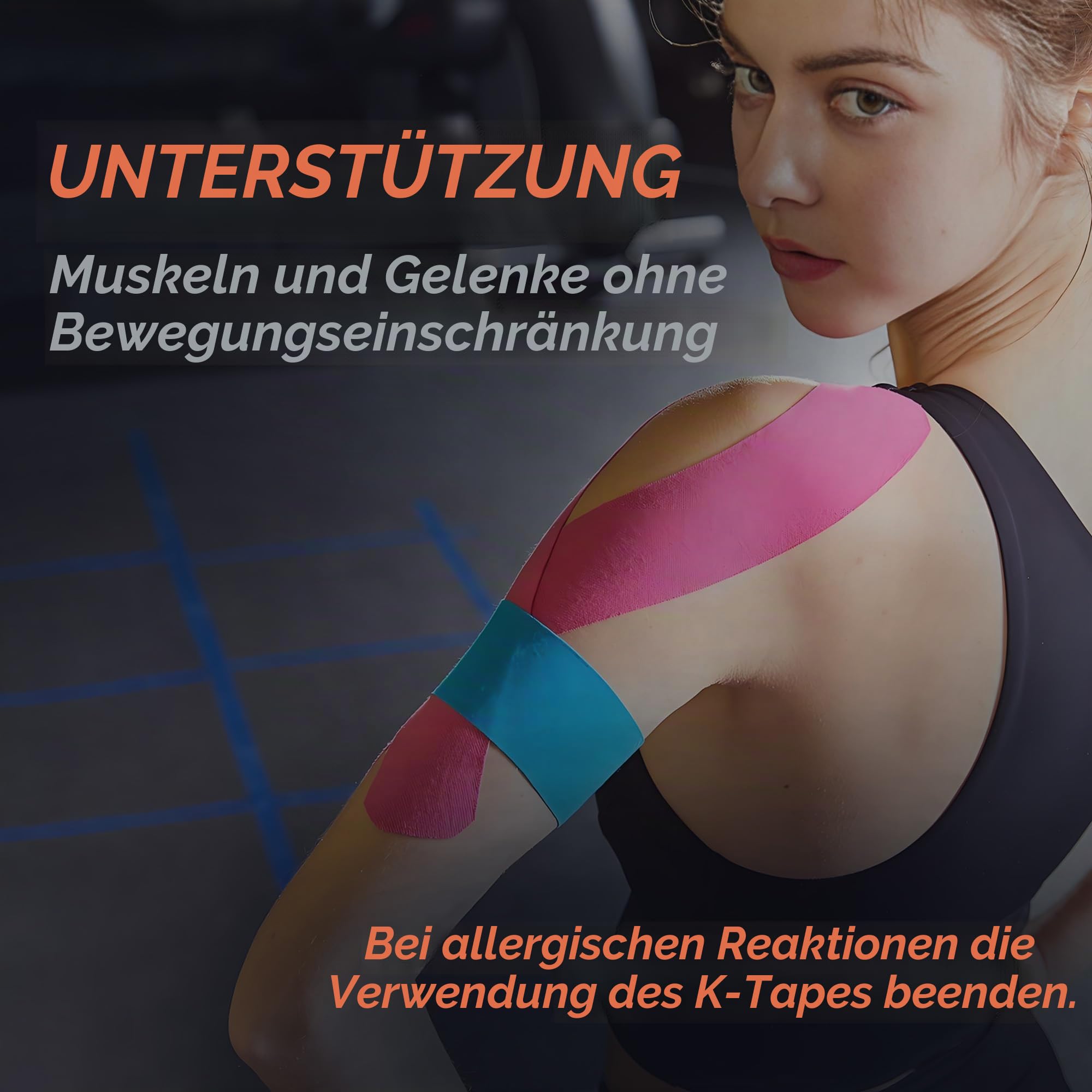 Kinesiologie Tape 12 Rollen Physio Tape in Regenbogen gemischten Farben, Kinesiotapes Set for Sport und Medizin
