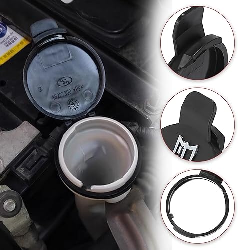 Miniatura 3 de Ziciner Tapa de depósito de líquido para limpiaparabrisas de automóvil, cubierta de tapa de anillo de tanque de botella de almacenamiento de