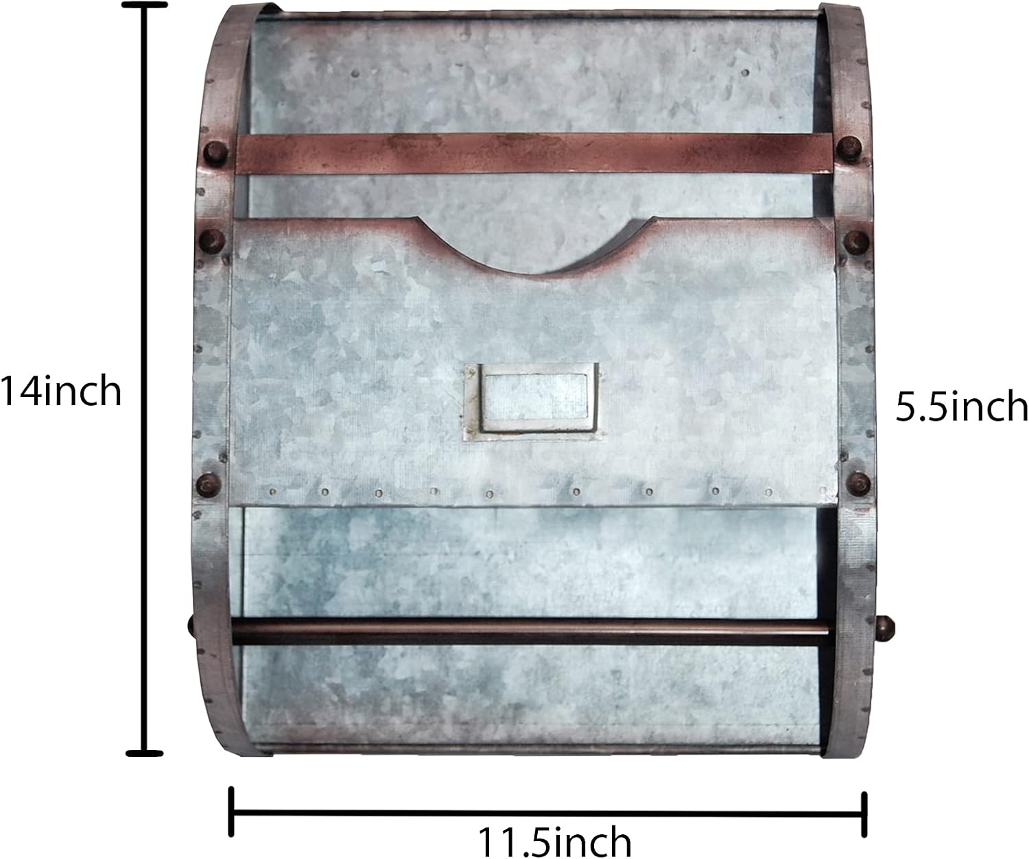 Industrial Nameplate Bathroom Caddy-Galvanized Metal (One Pack) (One Pack)