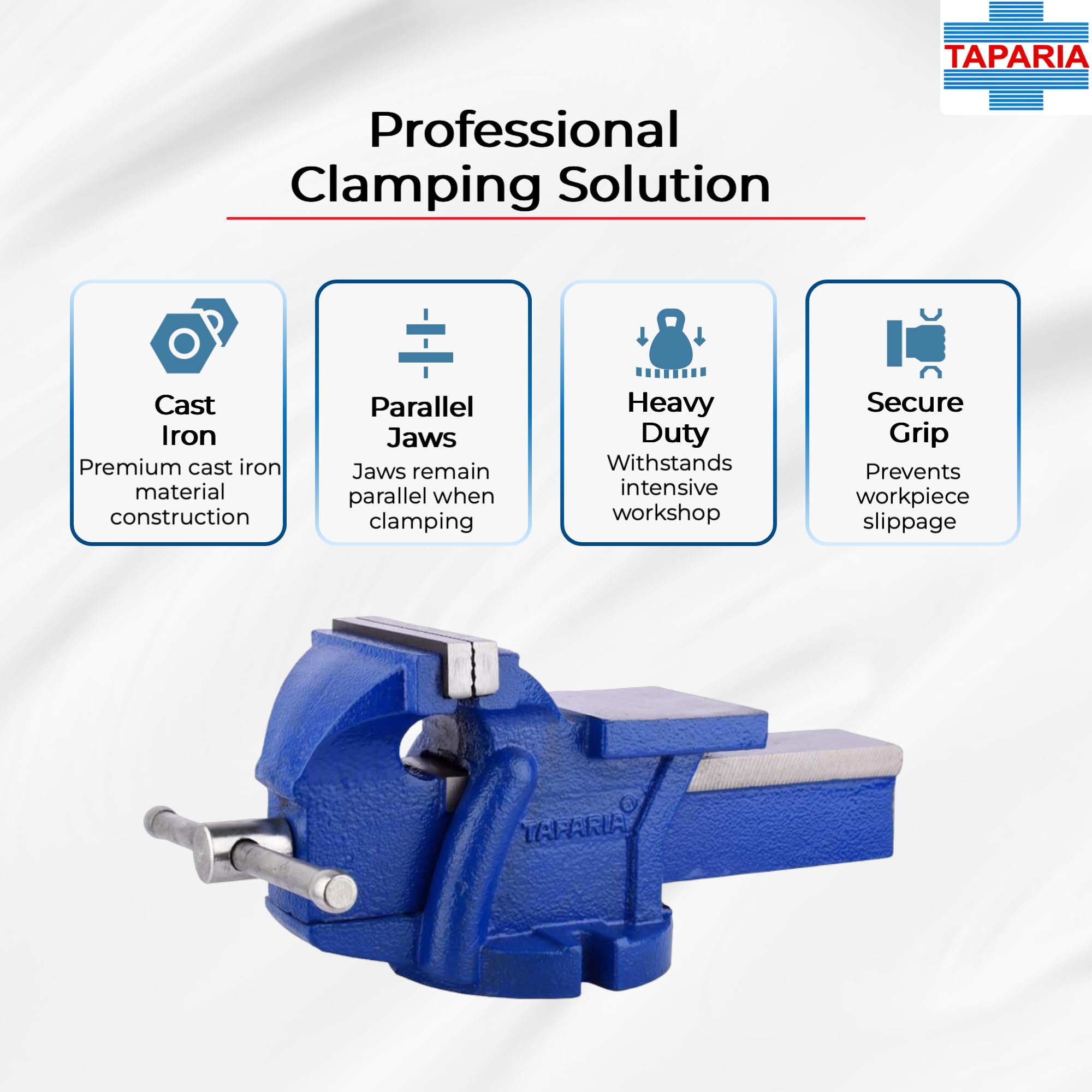 Taparia 100Mm Bench Vice Fixed Base (Bvsgm 04) 1