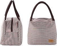 Vista 2 de Bolsa de almuerzo plegable para el almuerzo, 4 unidades, reutilizable, contenedor aislado, bolsa de picnic para hombres y mujeres