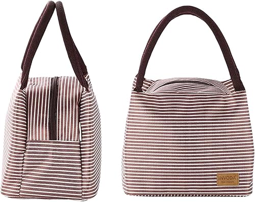 Miniatura 2 de Bolsa de almuerzo plegable para el almuerzo, 4 unidades, reutilizable, contenedor aislado, bolsa de picnic para hombres y mujeres