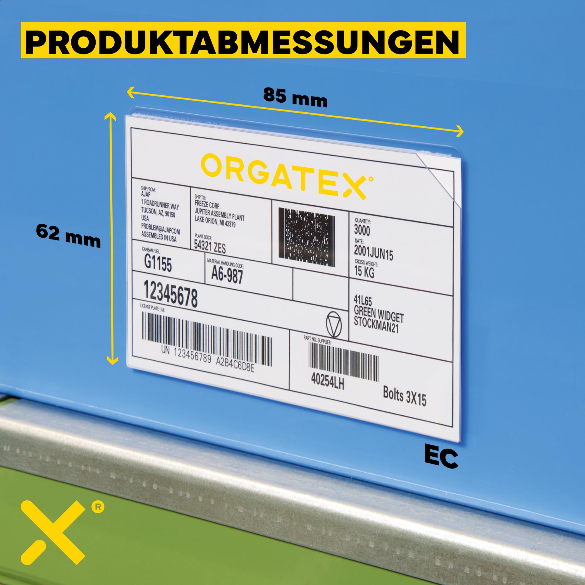 Etikettenhalter selbstklebend | Kanban-Cover Beleghalter selbstklebend, UV-beständig I Hart-PVC Kartenhalter für Regalbeschriftung Lager | 10 Stück, DIN A6 quer, transparent