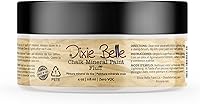 Vista 347 de Dixie Belle Paint Company - Pintura con acabado de tiza para muebles, color blanco lino (Drop Cloth), 8 fl oz, pintura mineral color blanco lino mate