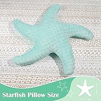 Vista 2 de Almohada de estrella de pescadillo de Marble Empire para sofá y cama, almohada de decoración costera, almohada de acento de tema de playa de océano