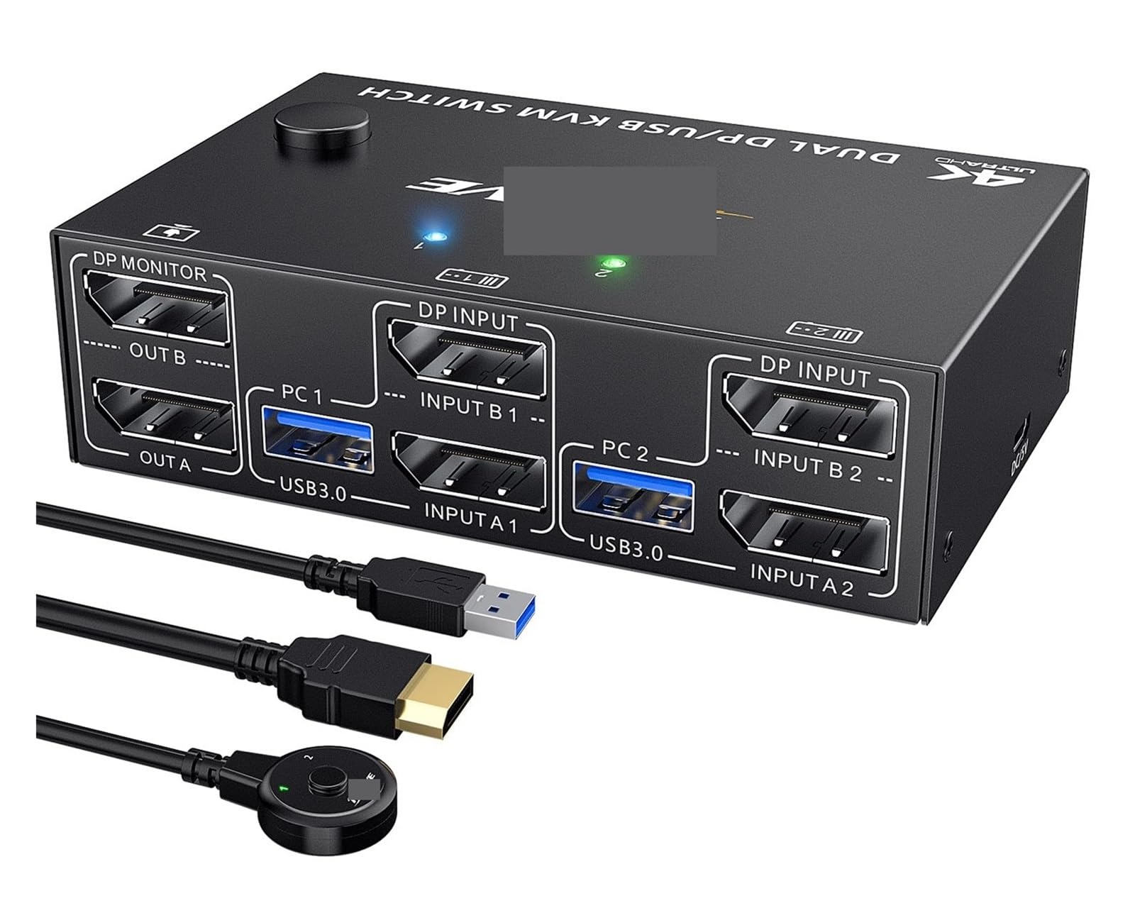 8K USB 3.0 Displayport KVM Switch 2 Monitors 2 Computers 8K@30Hz 4K@144Hz,Dual Monitor DP 1.4 KVM Switches with 4 USB 3.0 Device-image-28