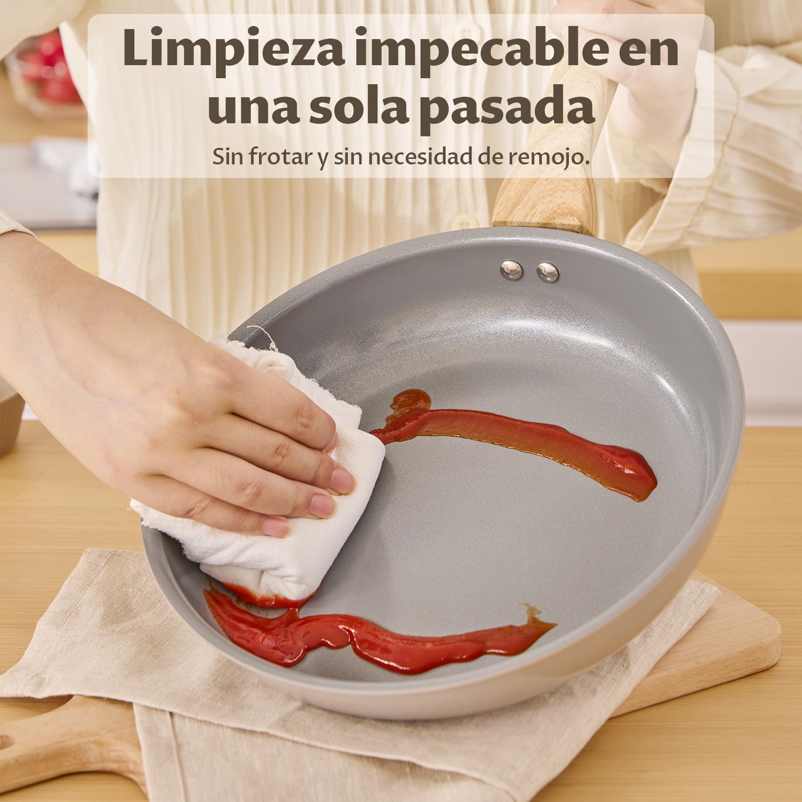 BLAZANT ceramic nonstick pan set 20+24+28cm with lids, PTFE-free, healthy | Optimized induction base for even heat, compatible with all cooktops, easy to clean, dishwasher safe, ergonomic handle