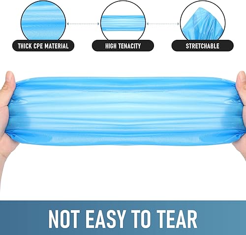 Vista 2 de Shoe Covers Disposable Non Slip - Pack of 100 (50 Pairs), Premium Waterproof and Recyclable Shoe Booties Covers for Indoors, Fits Up To 11 US Men