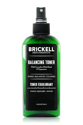 Brickell Men's Balancing Toner for Men, Alcohol-Free Mint Facial Toner